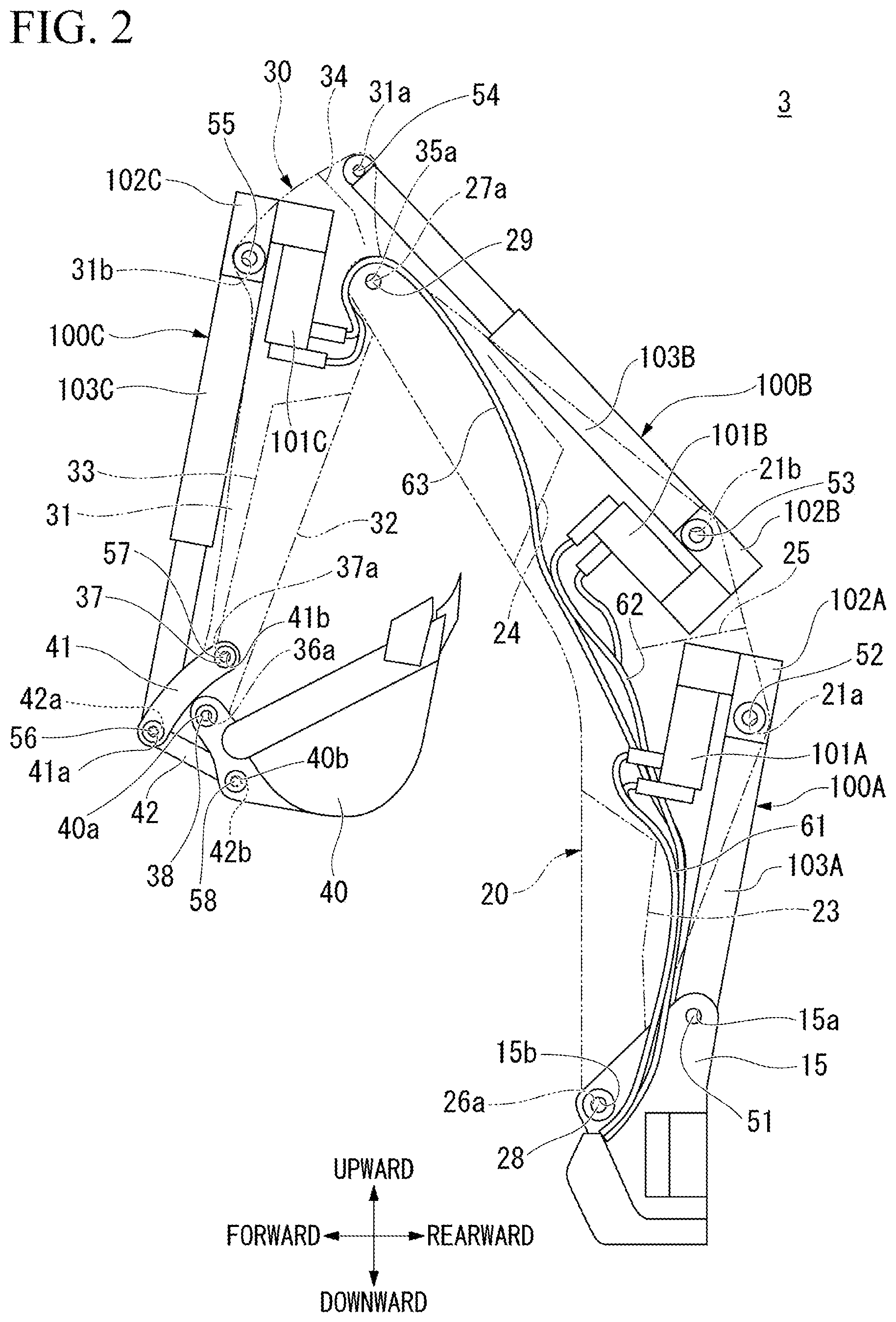 Patent US12480276 Figure 2 – Electric cylinder and work machine