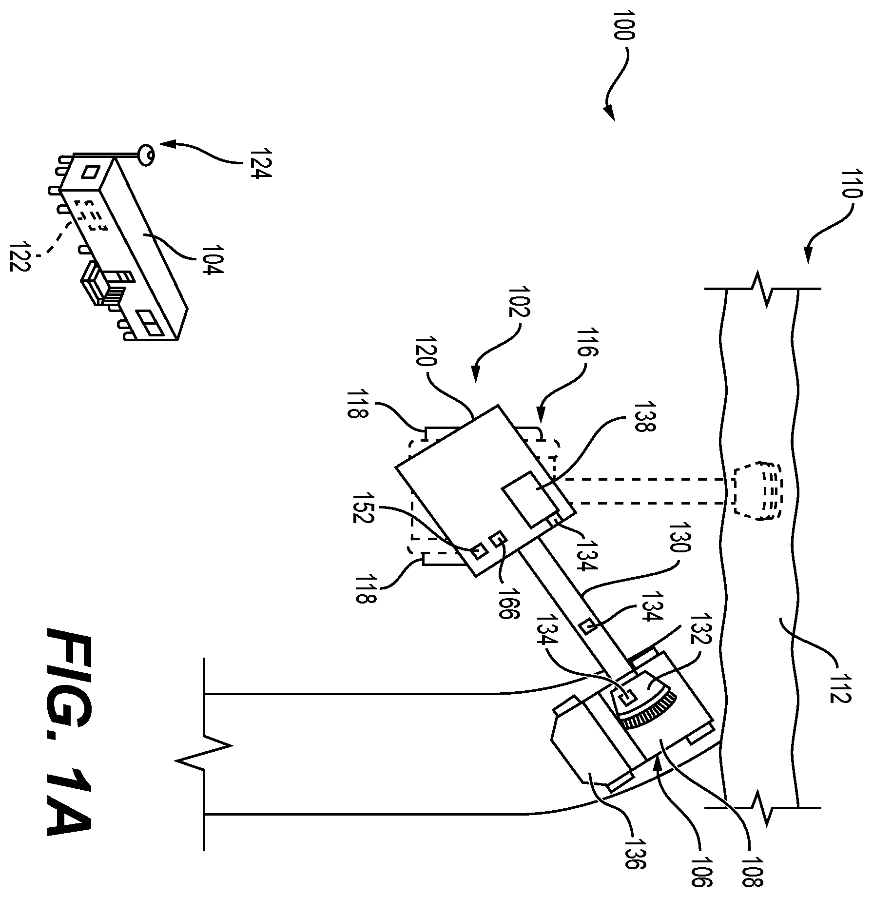Patent US12480277 Figure 1 – Systems and methods for controlling a digging and dumping machine