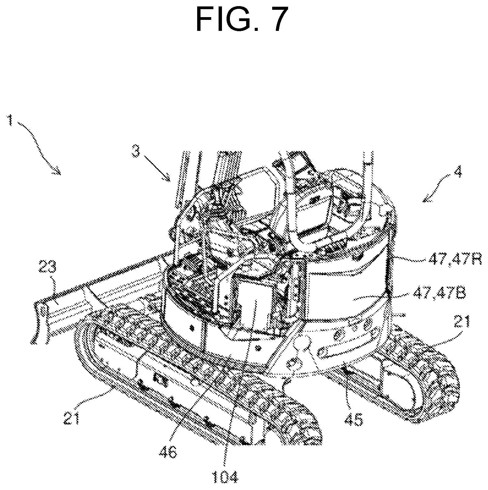 Patent US12480279 Figure 7 – Work machine