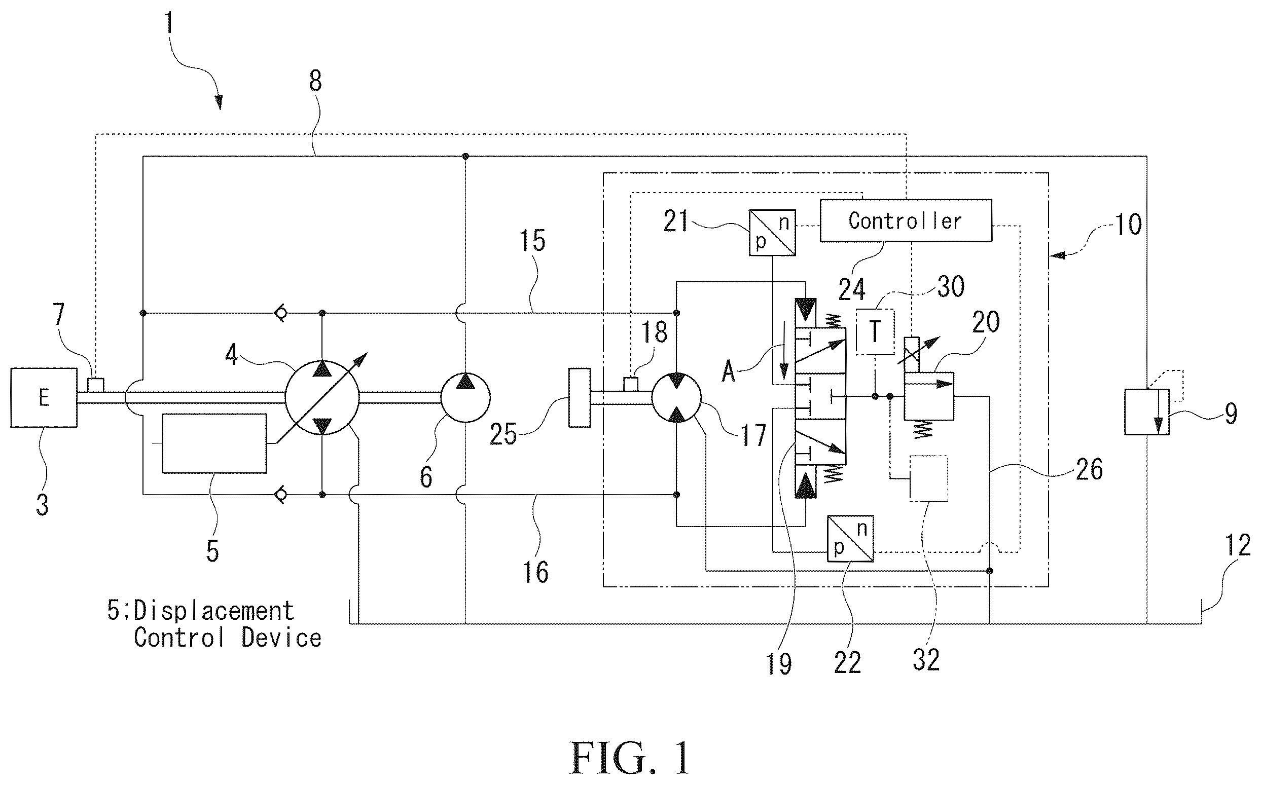 Patent US12480282 Figure 1 – Method of controlling hydraulic device