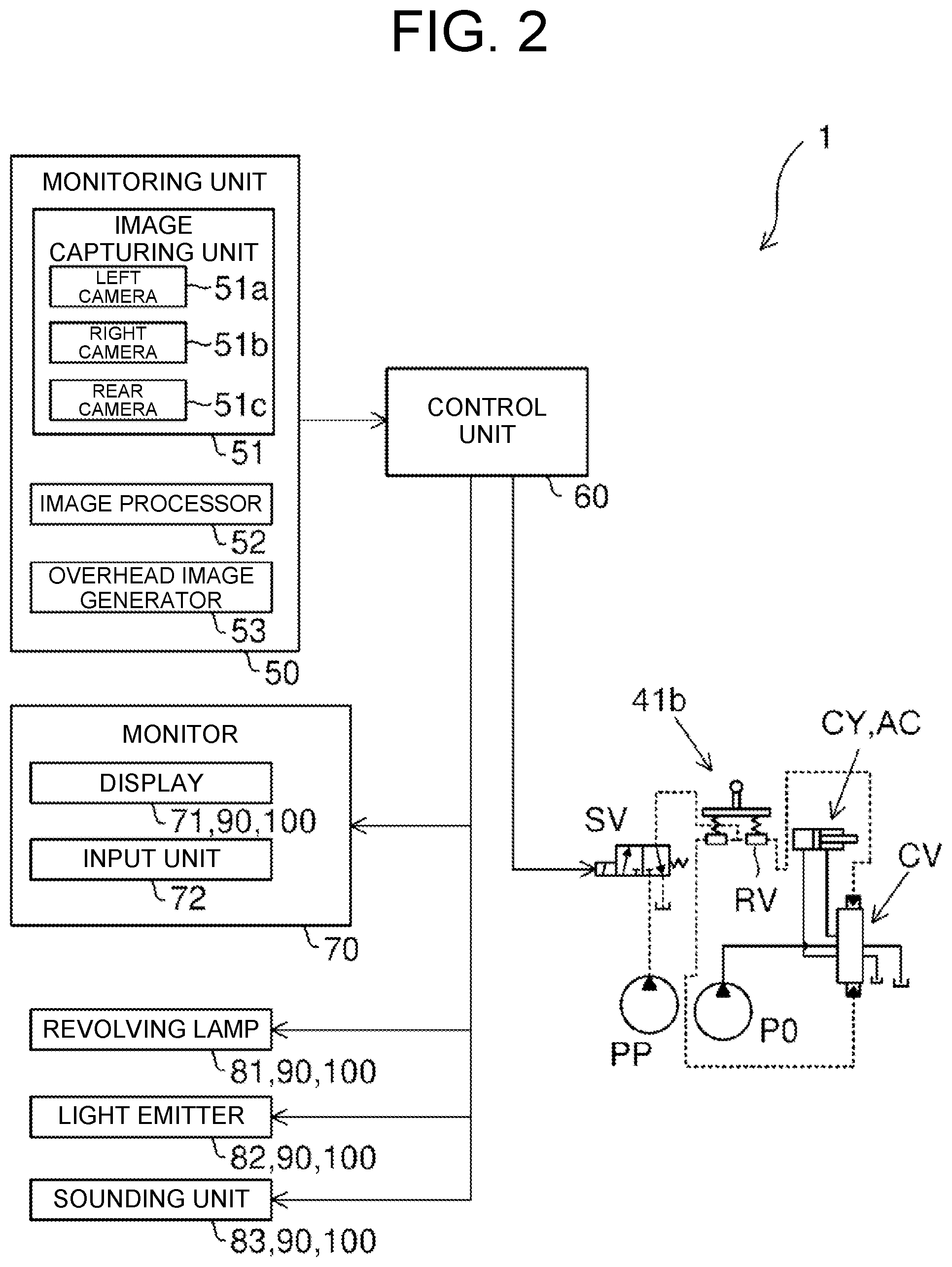 Patent US12480284 Figure 2 – Construction machine