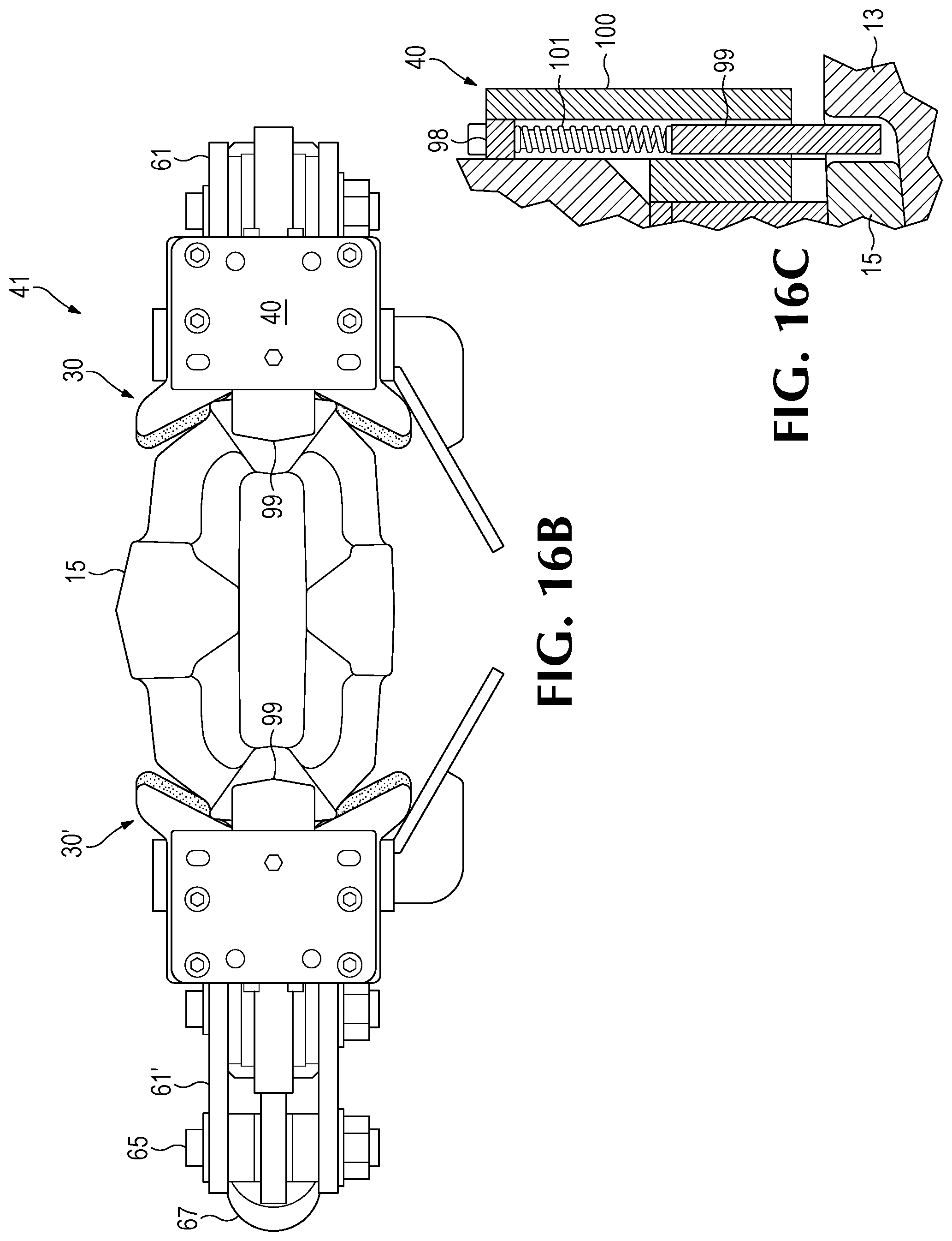 Patent US12480288 Figure 15 – Handling system for ground-engaging wear parts secured to earth working equipment