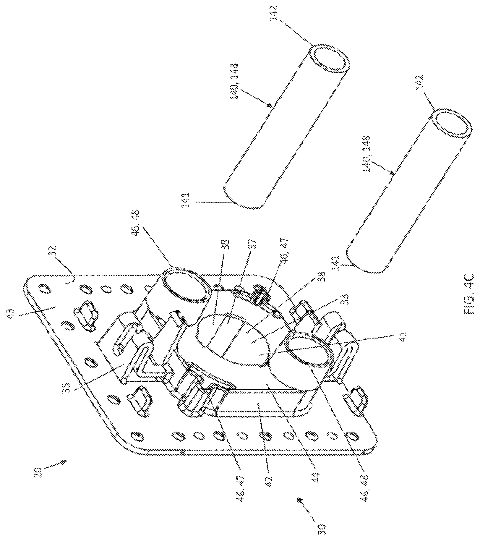 Patent US12480290 Figure 5 – Fixture outlet box