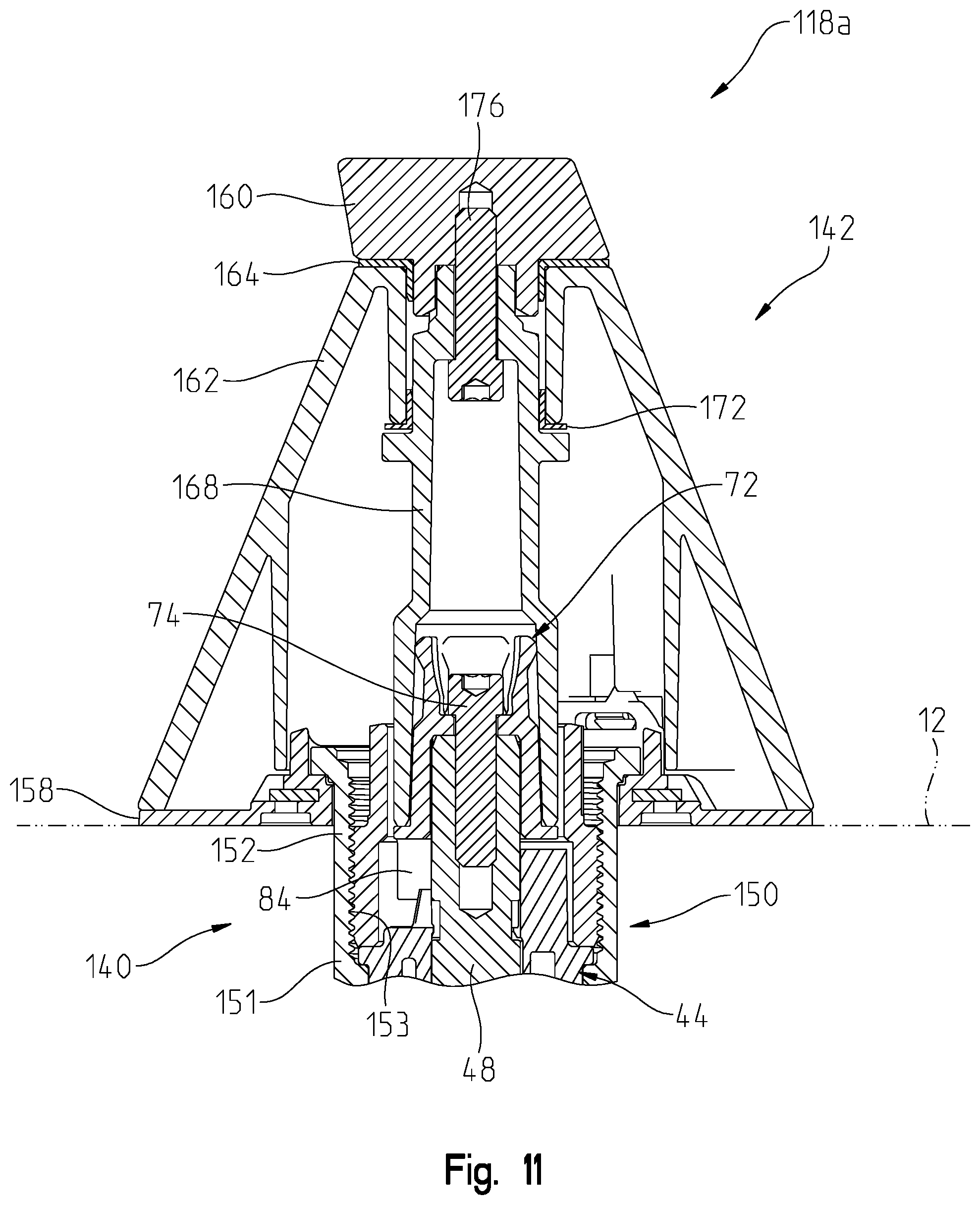 Patent US12480291 Figure 10 – Faucet handle assembly