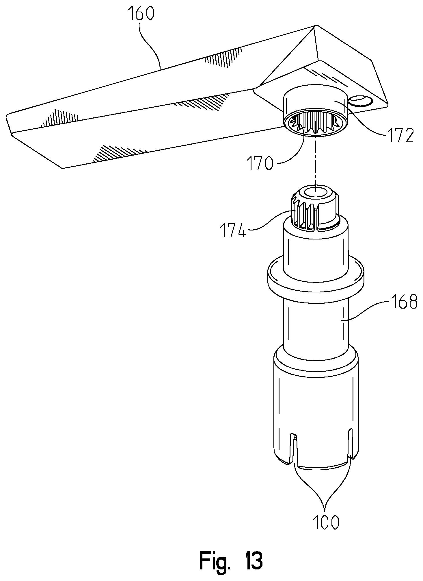 Patent US12480291 Figure 12 – Faucet handle assembly