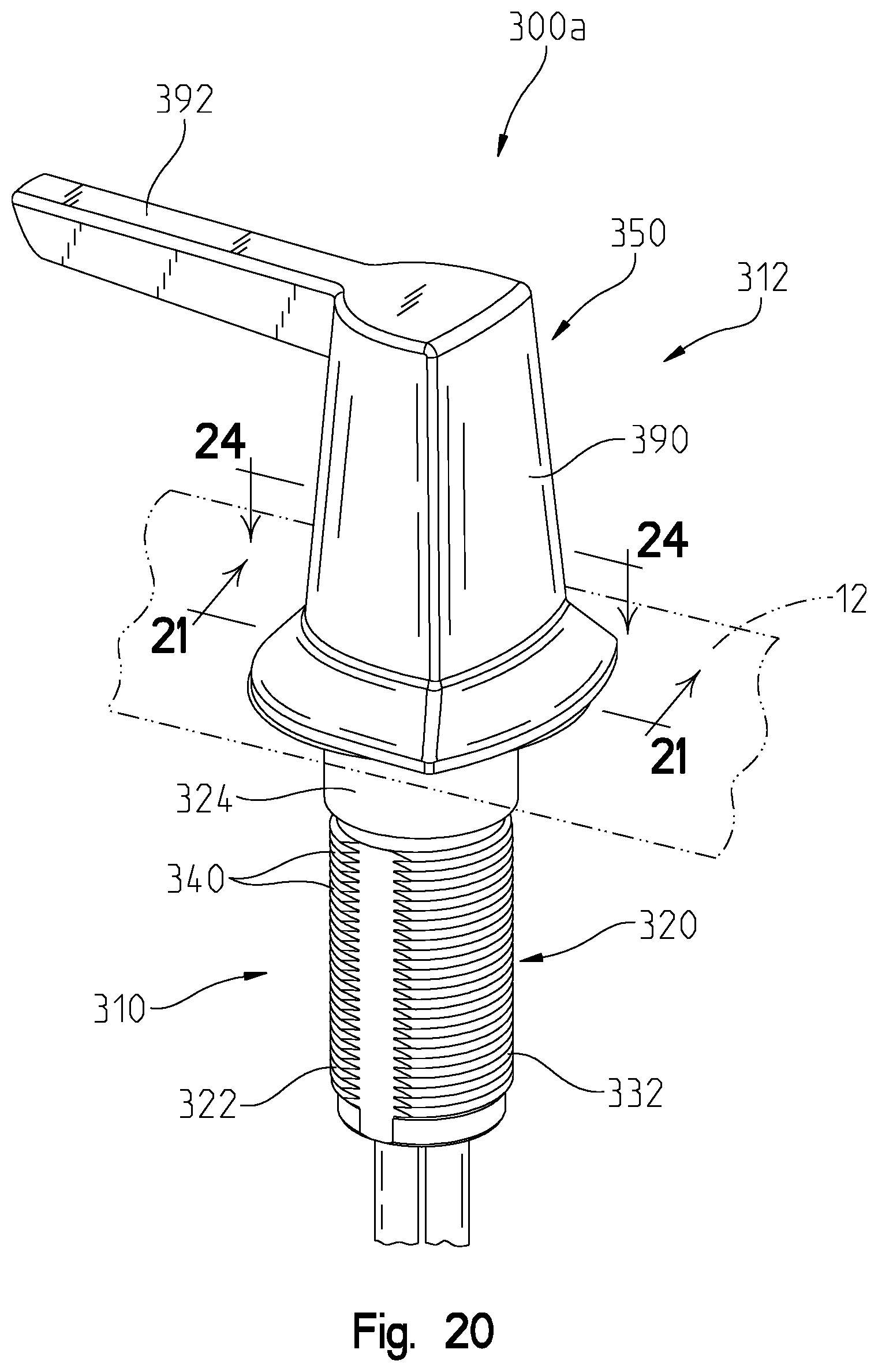 Patent US12480291 Figure 17 – Faucet handle assembly