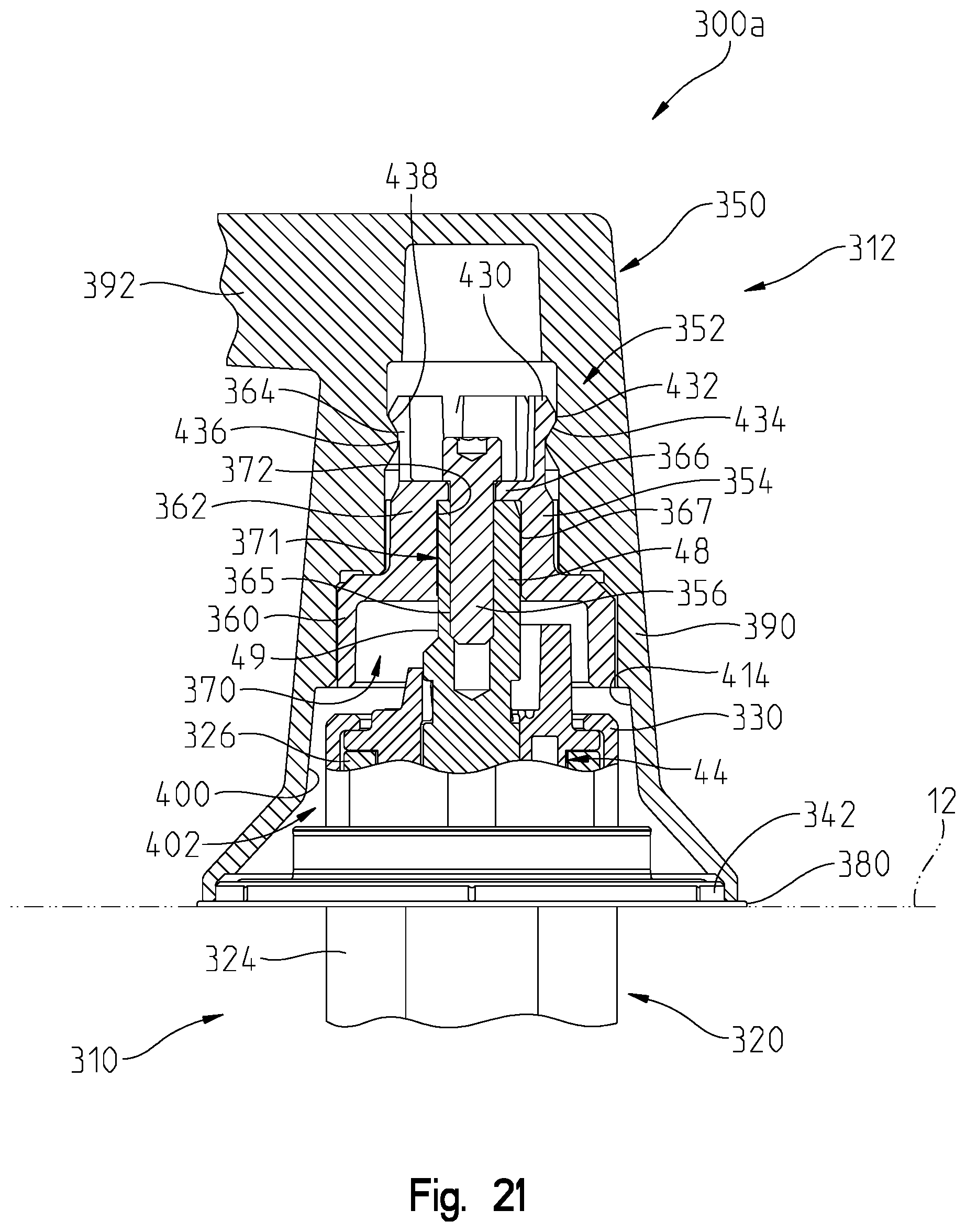 Patent US12480291 Figure 18 – Faucet handle assembly