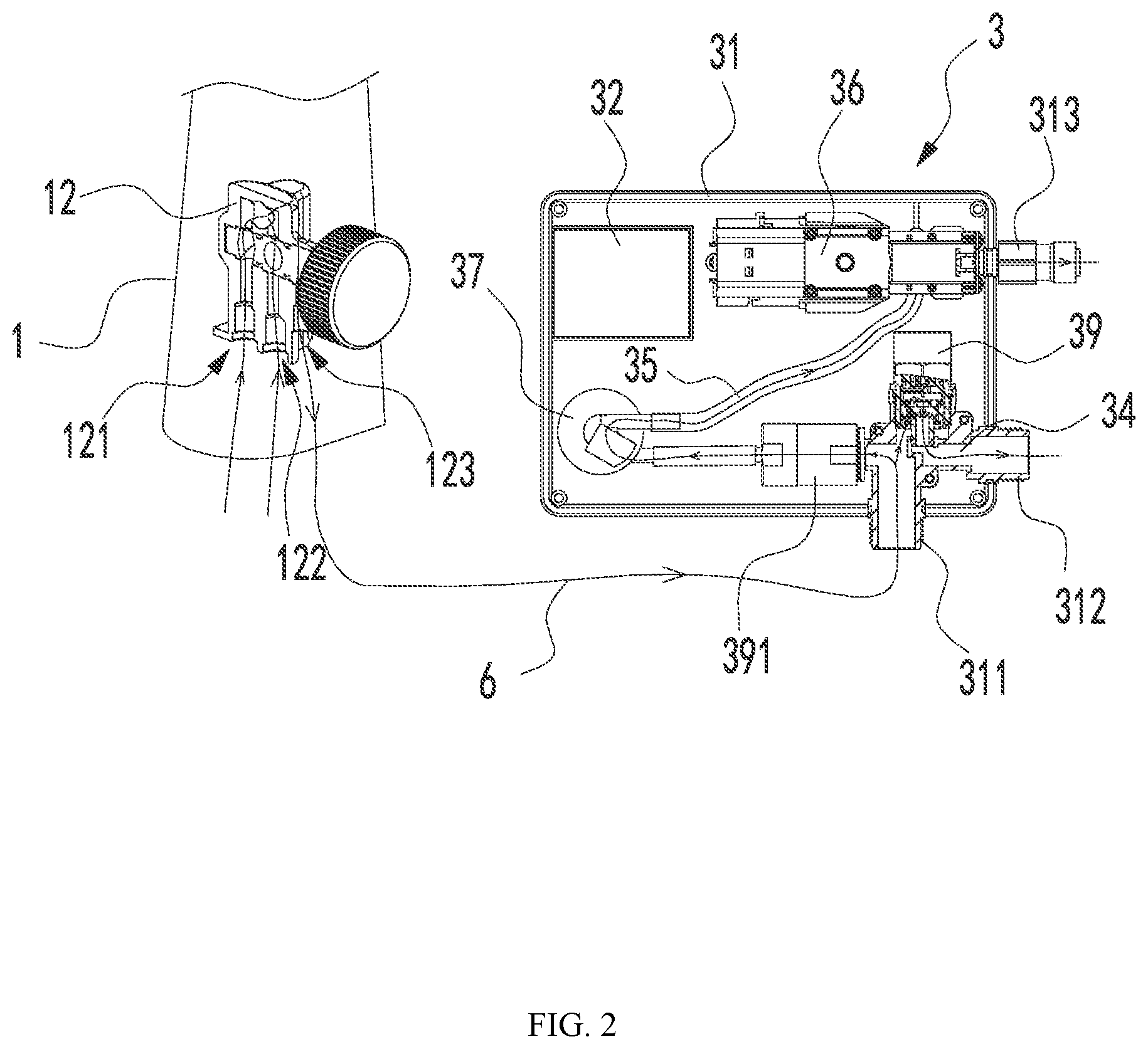 Patent US12480292 Figure 2 – Water outlet device