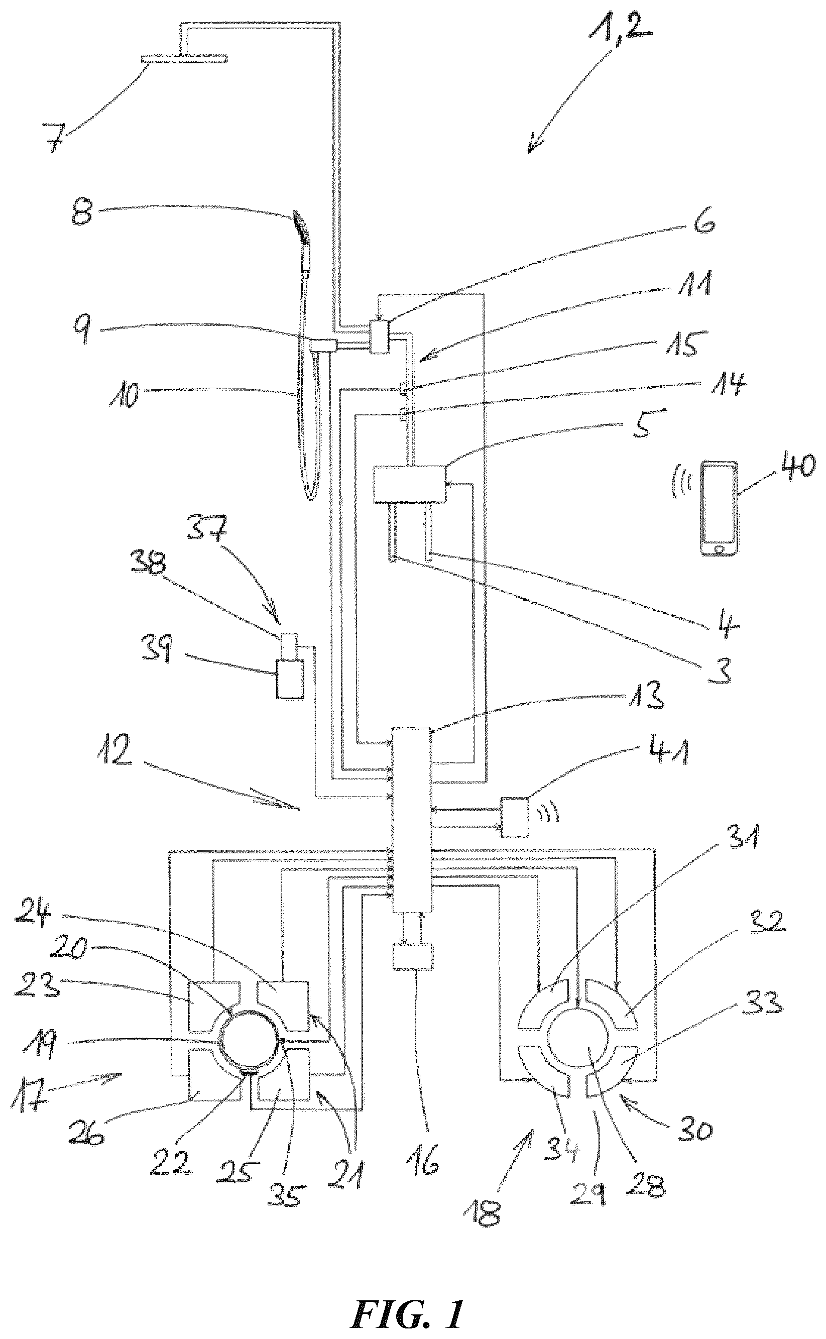 Patent US12480293 — Sanitary device — Figure 1