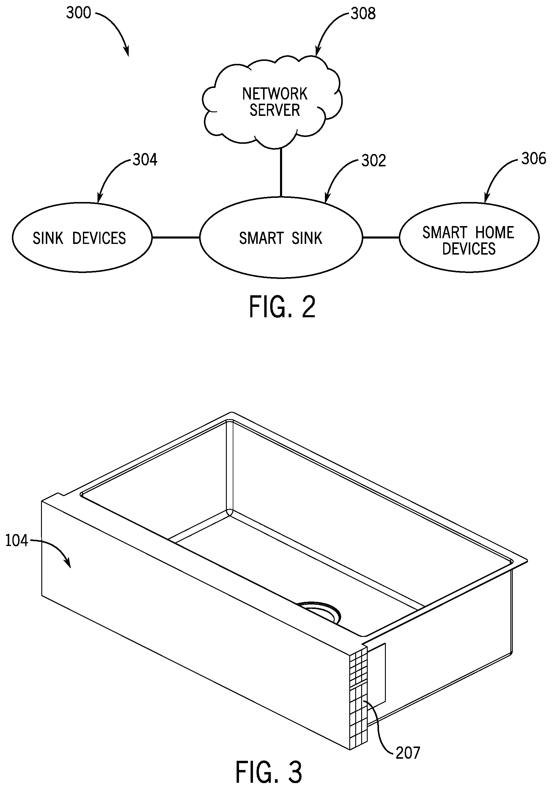 Patent US12480294 Figure 2 – Smart sink