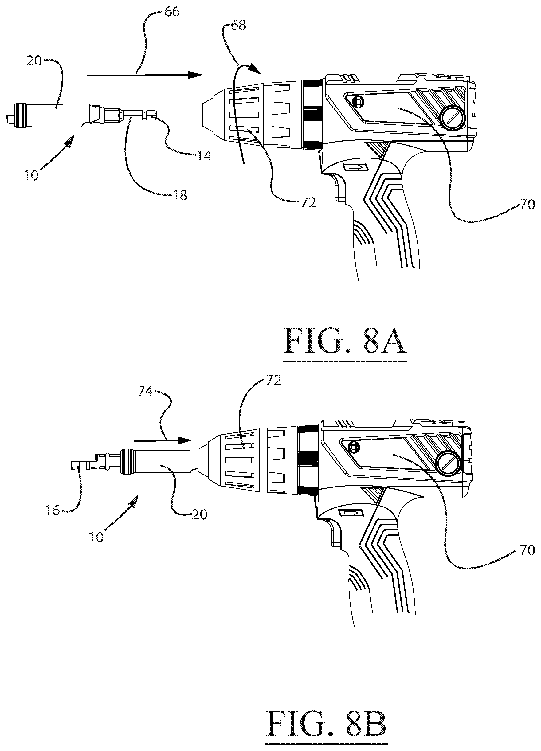 Patent US12480297 Figure 5 – Power tool adapter for a drain cleaning device