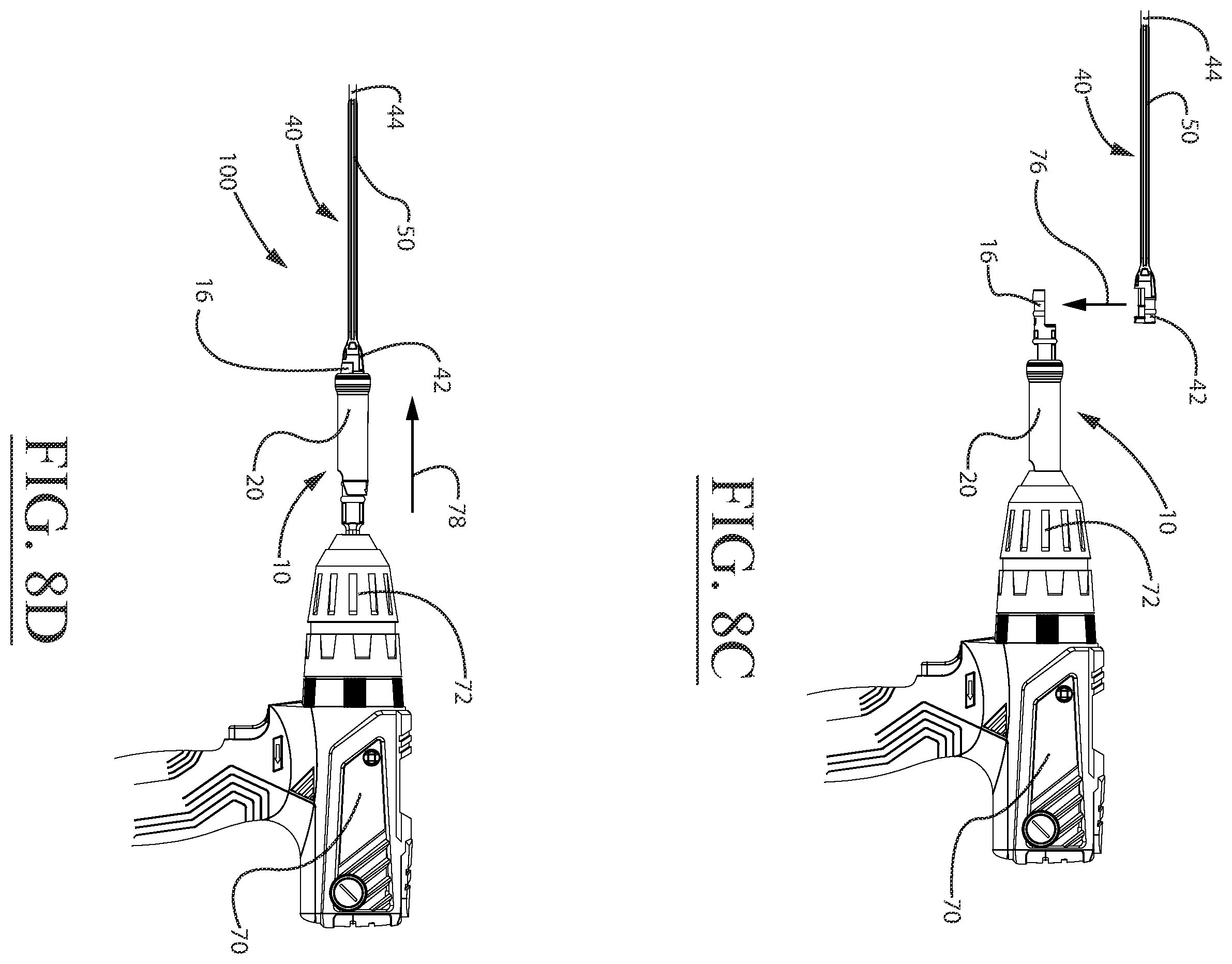 Patent US12480297 Figure 6 – Power tool adapter for a drain cleaning device
