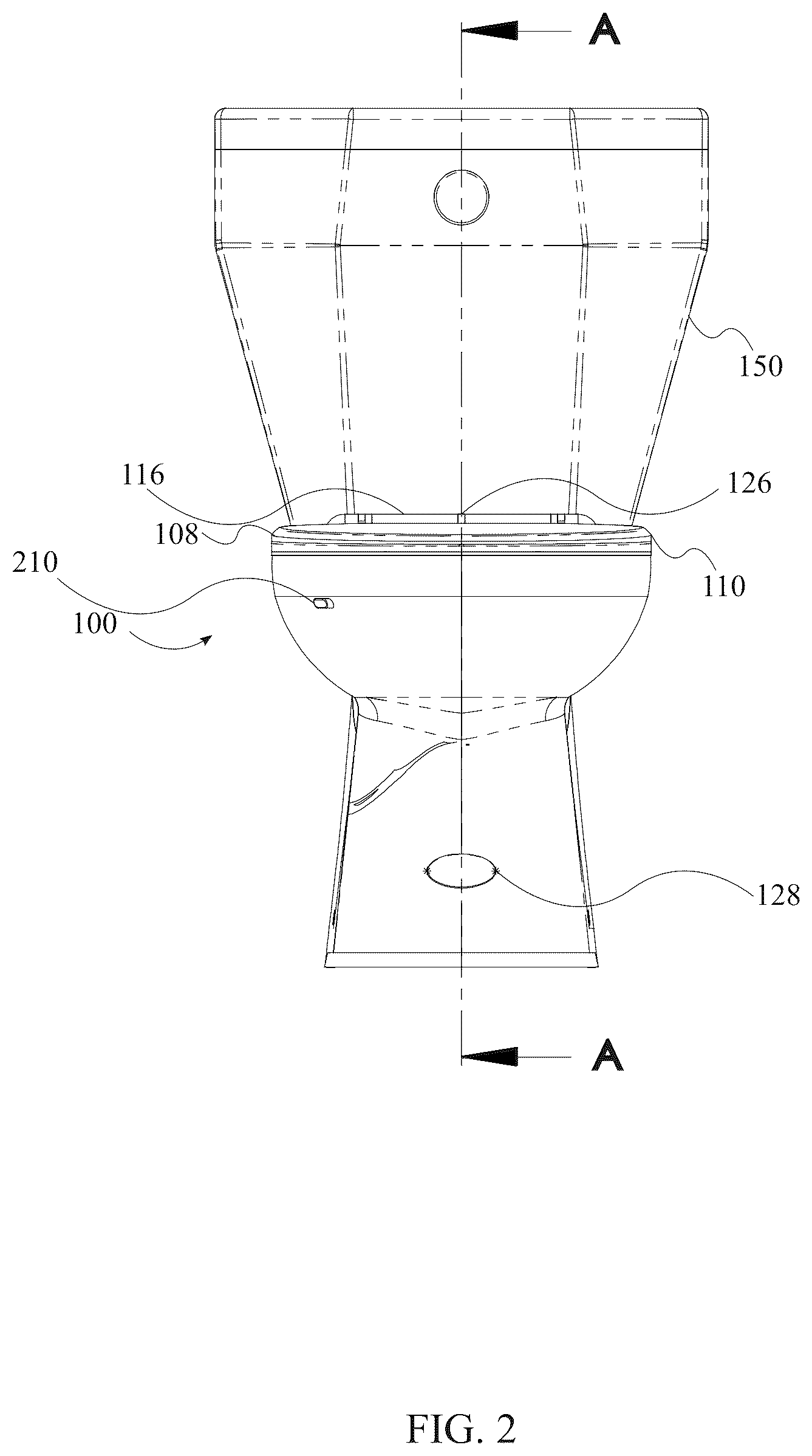 Patent US12480299 Figure 2 – Toilet vacuum system