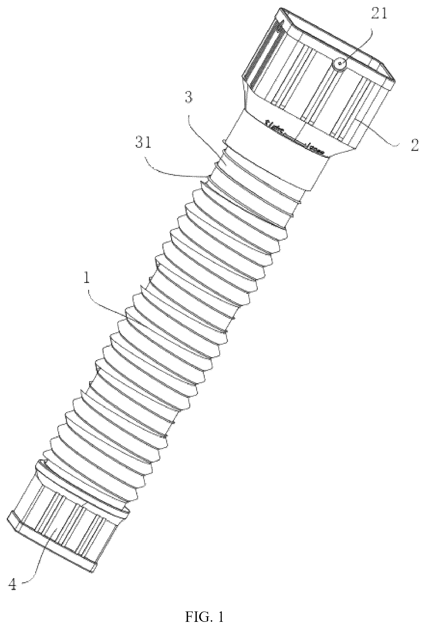 Patent US12480300 Figure 1 – Easy-to-clean sewer pipe connecting pipe assembly