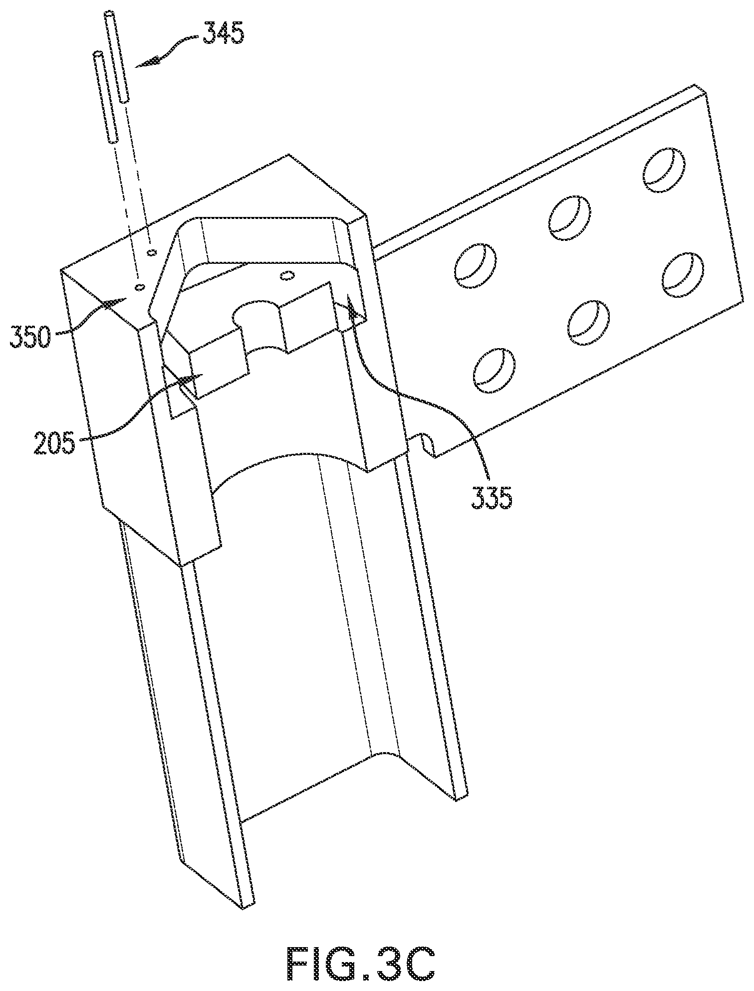 Patent US12480302 Figure 7 – Connection node for modular building structures