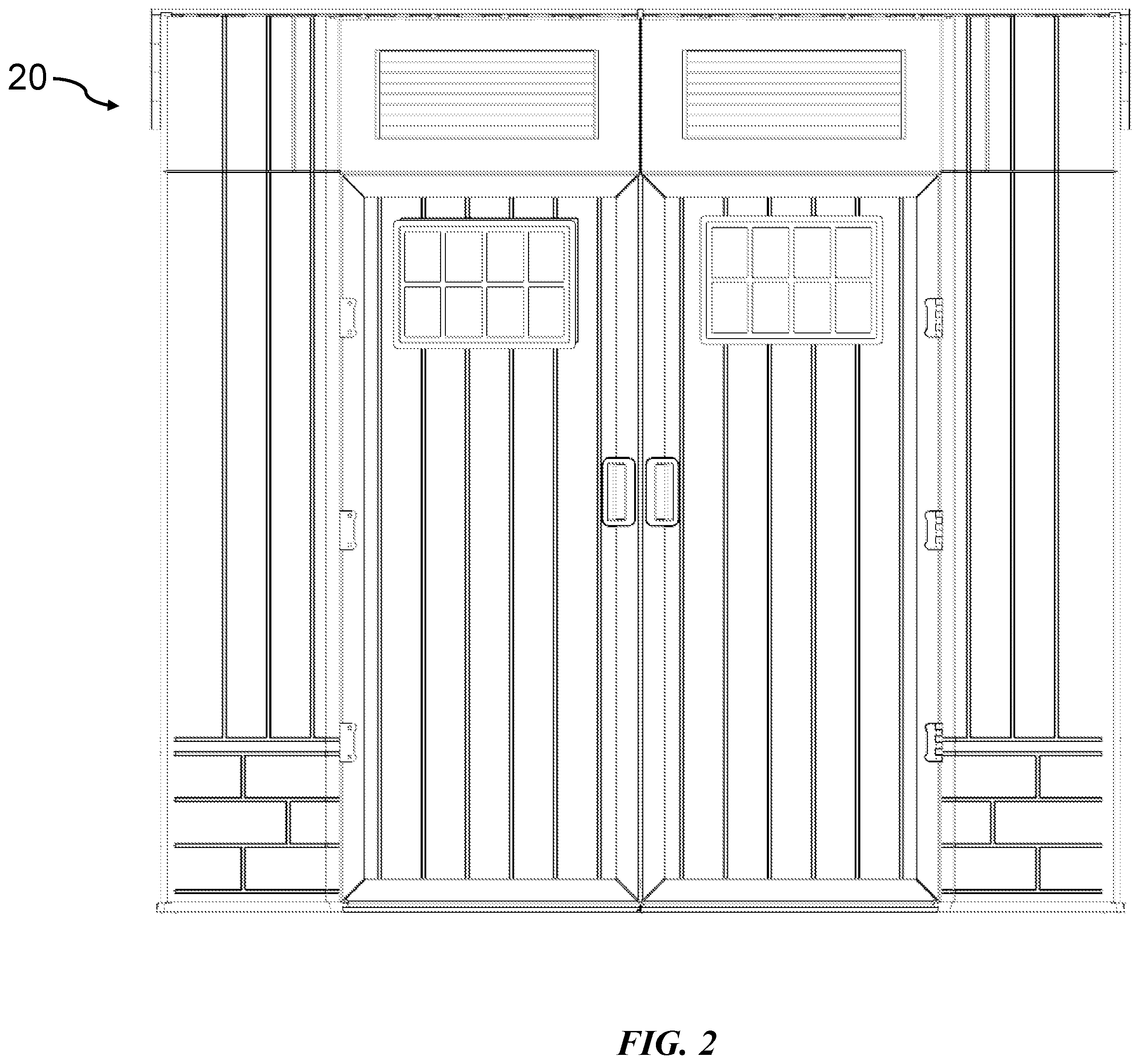 Patent US12480303 Figure 2 – Storage shed structure