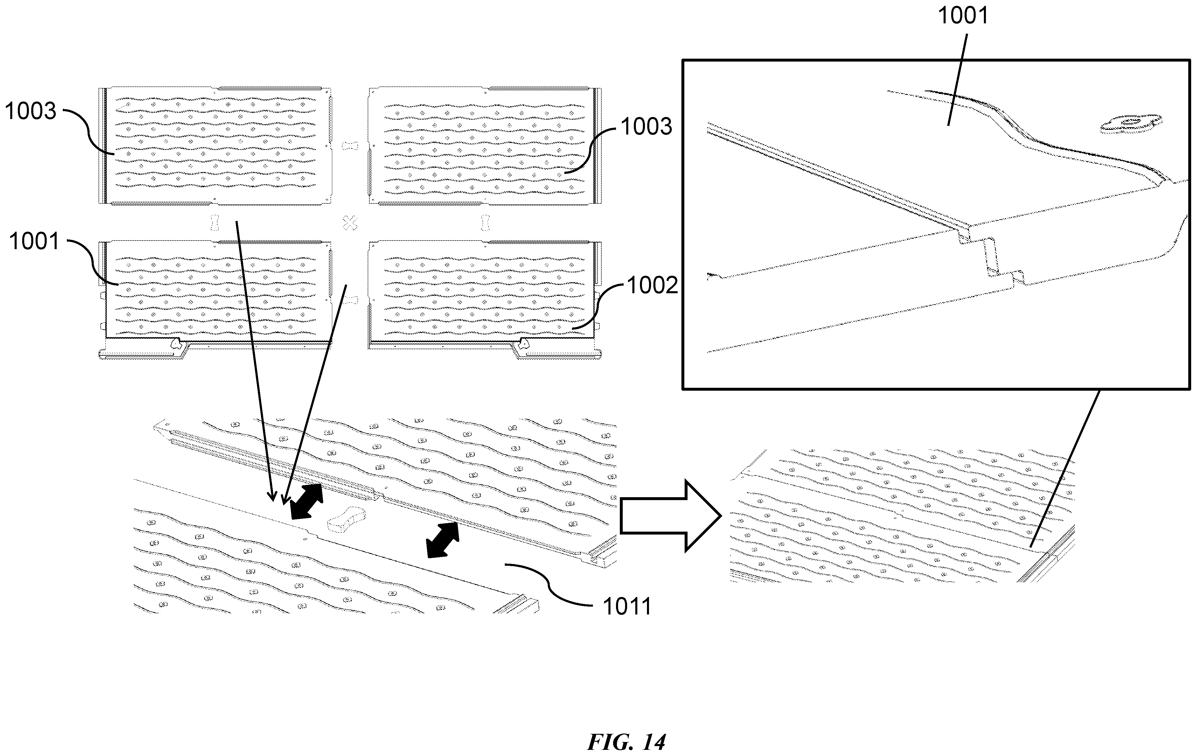Patent US12480303 Figure 14 – Storage shed structure