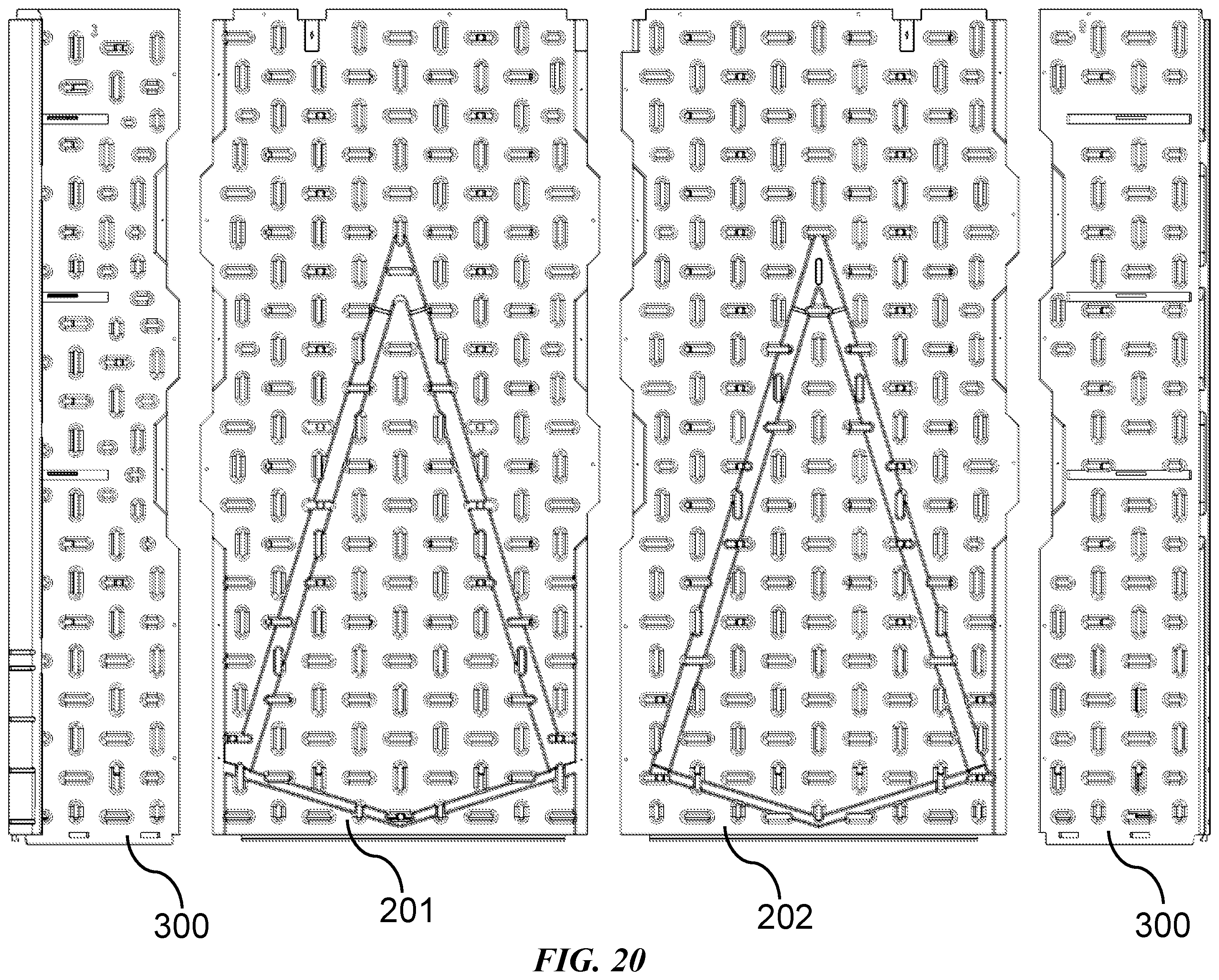 Patent US12480303 Figure 20 – Storage shed structure