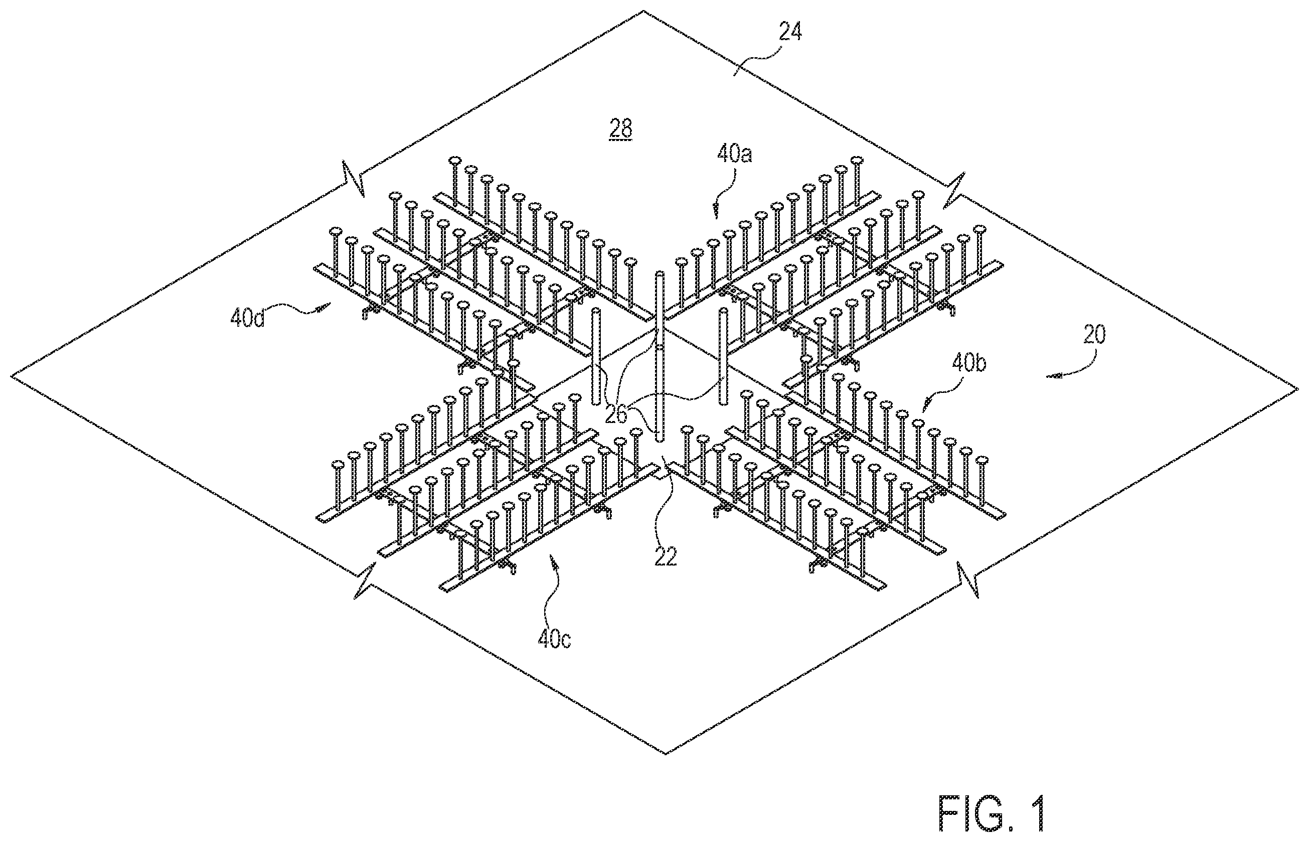 Patent US12480304 — Stud rail systems and methods for use in reinforced concrete structures — Figure 1