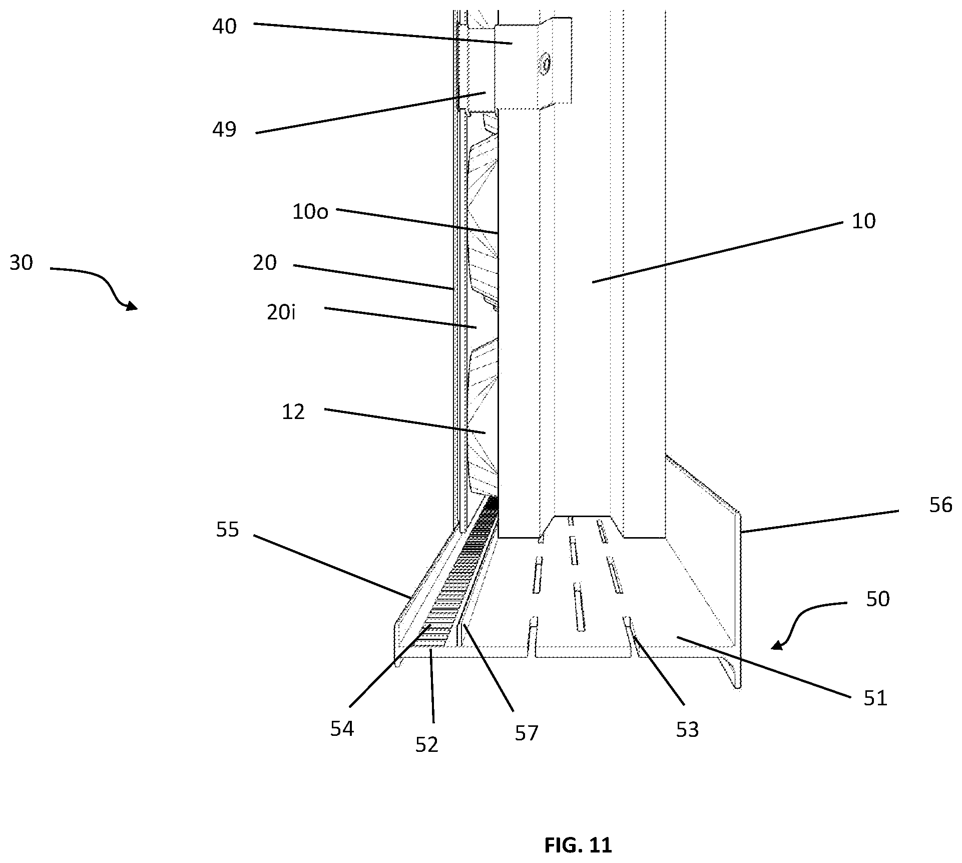 Patent US12480305 Figure 10 – Façade insulating system