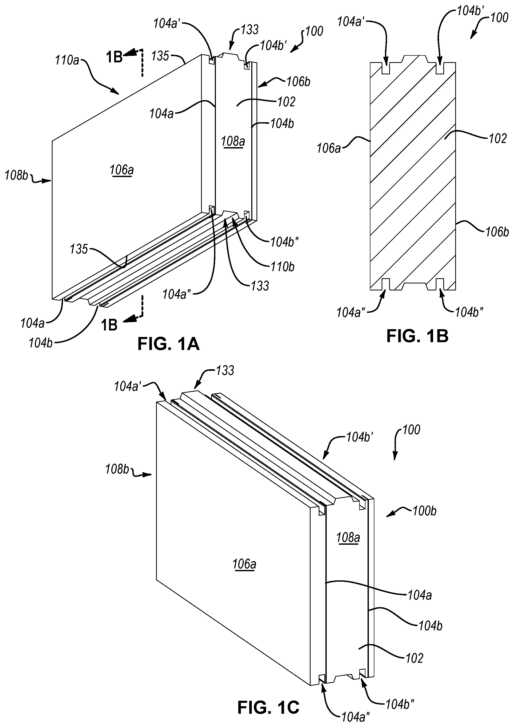 Patent US12480306 Figure 1 – Method for constructing building using C-channel and standard and transition panels