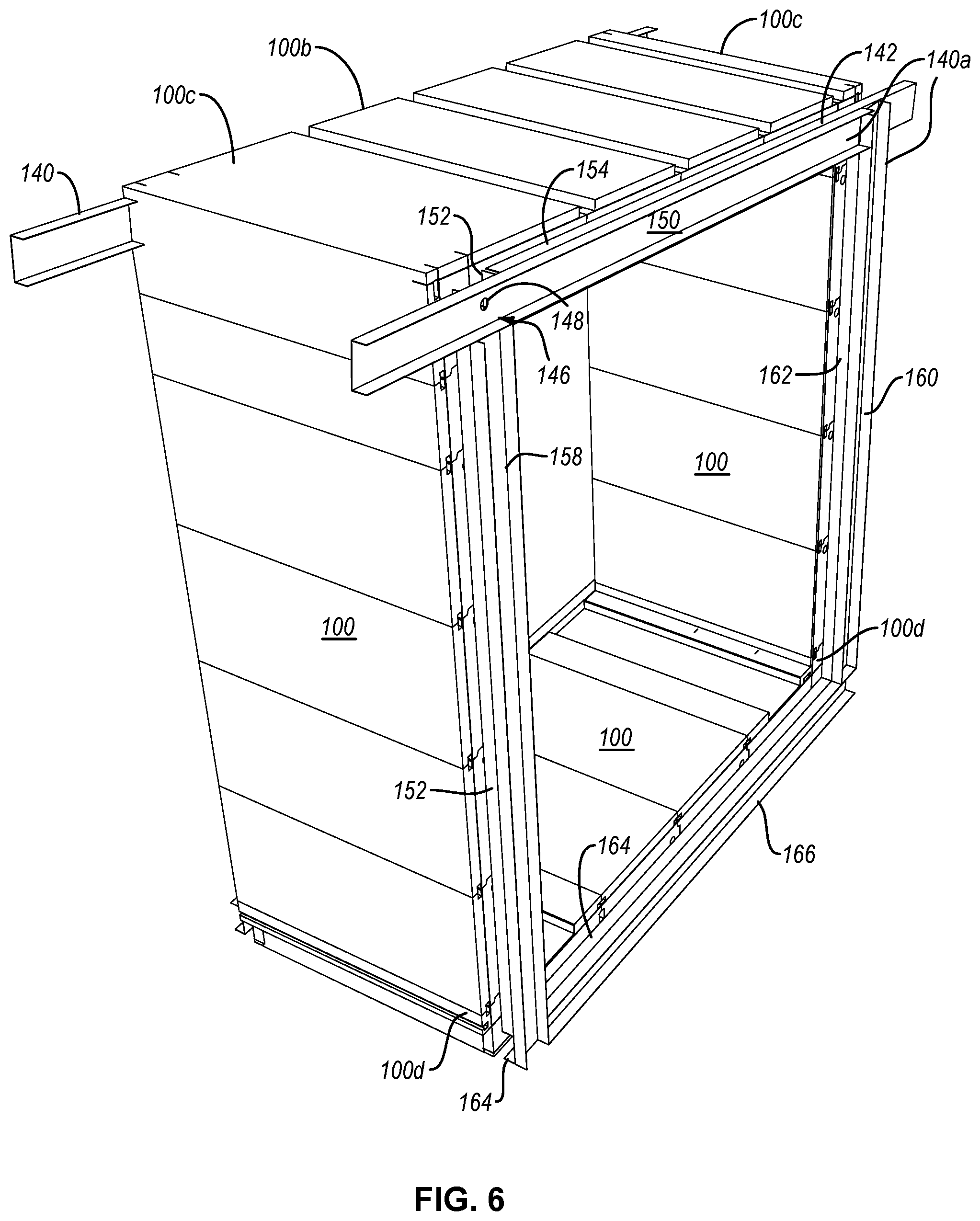 Patent US12480306 Figure 7 – Method for constructing building using C-channel and standard and transition panels