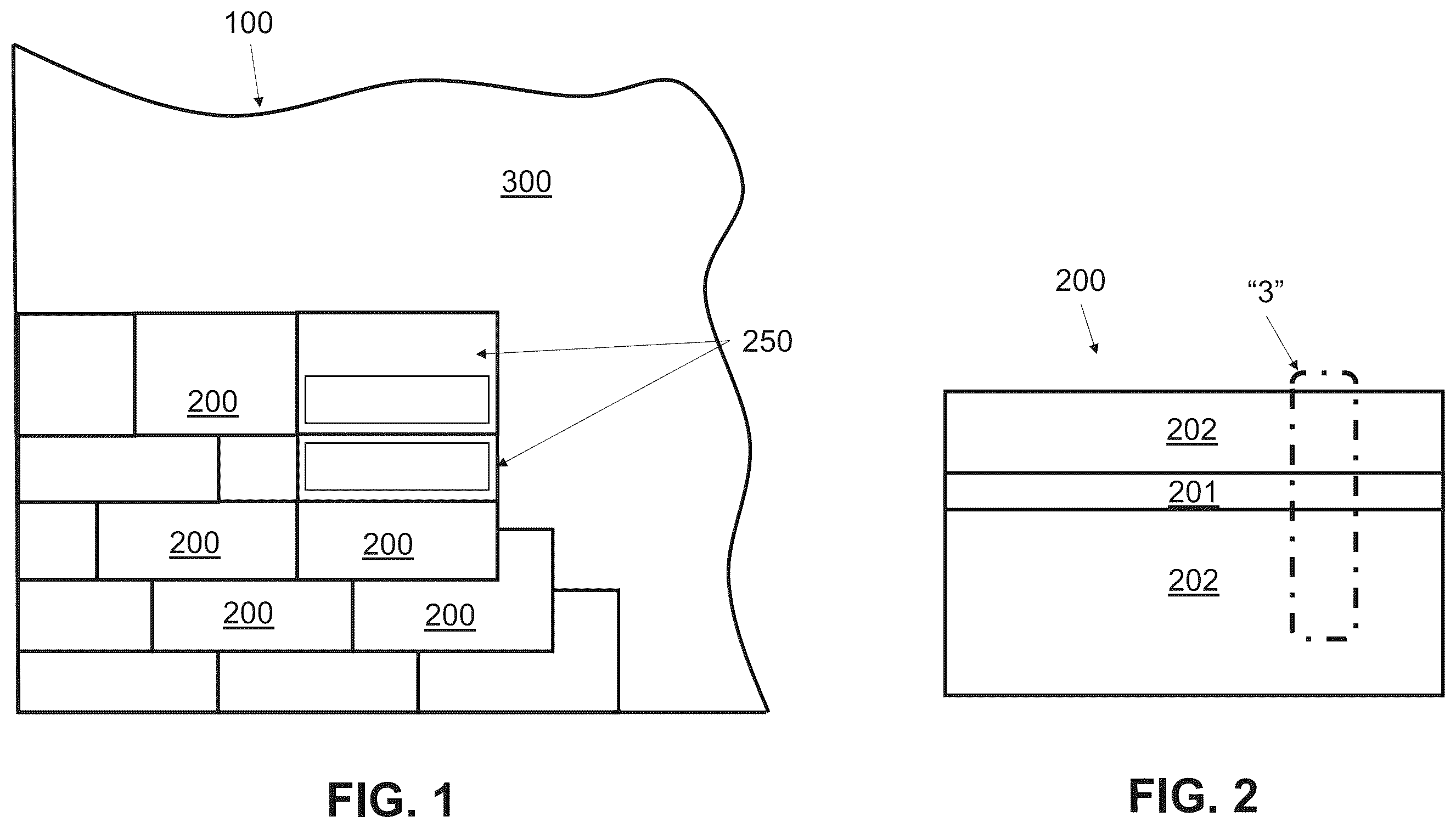 Patent US12480309 Figure 1 – Roofing shingles with fire retardant structure