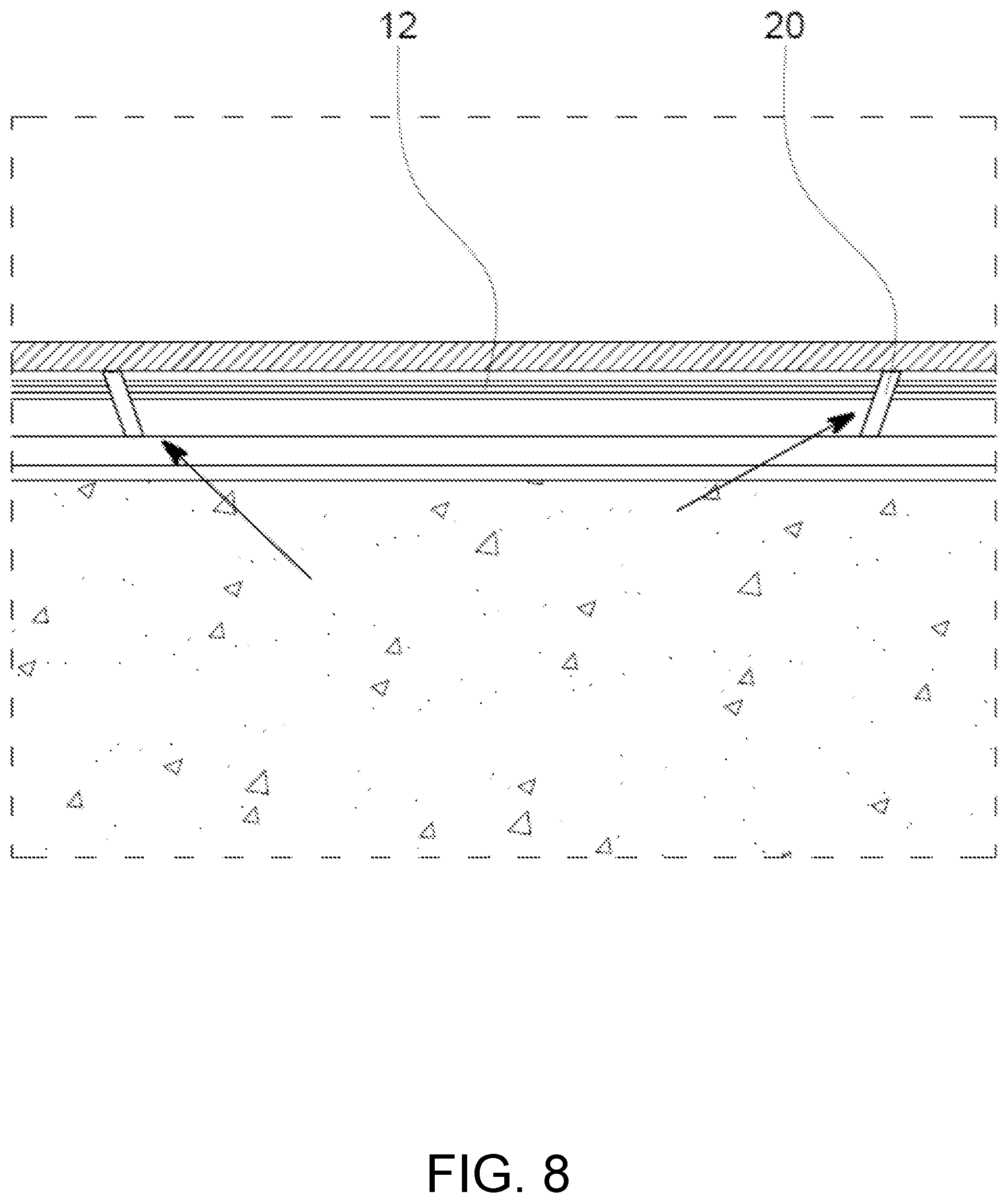 Patent US12480313 Figure 8 – Siding with integrated rainscreen for concrete wall or block construction