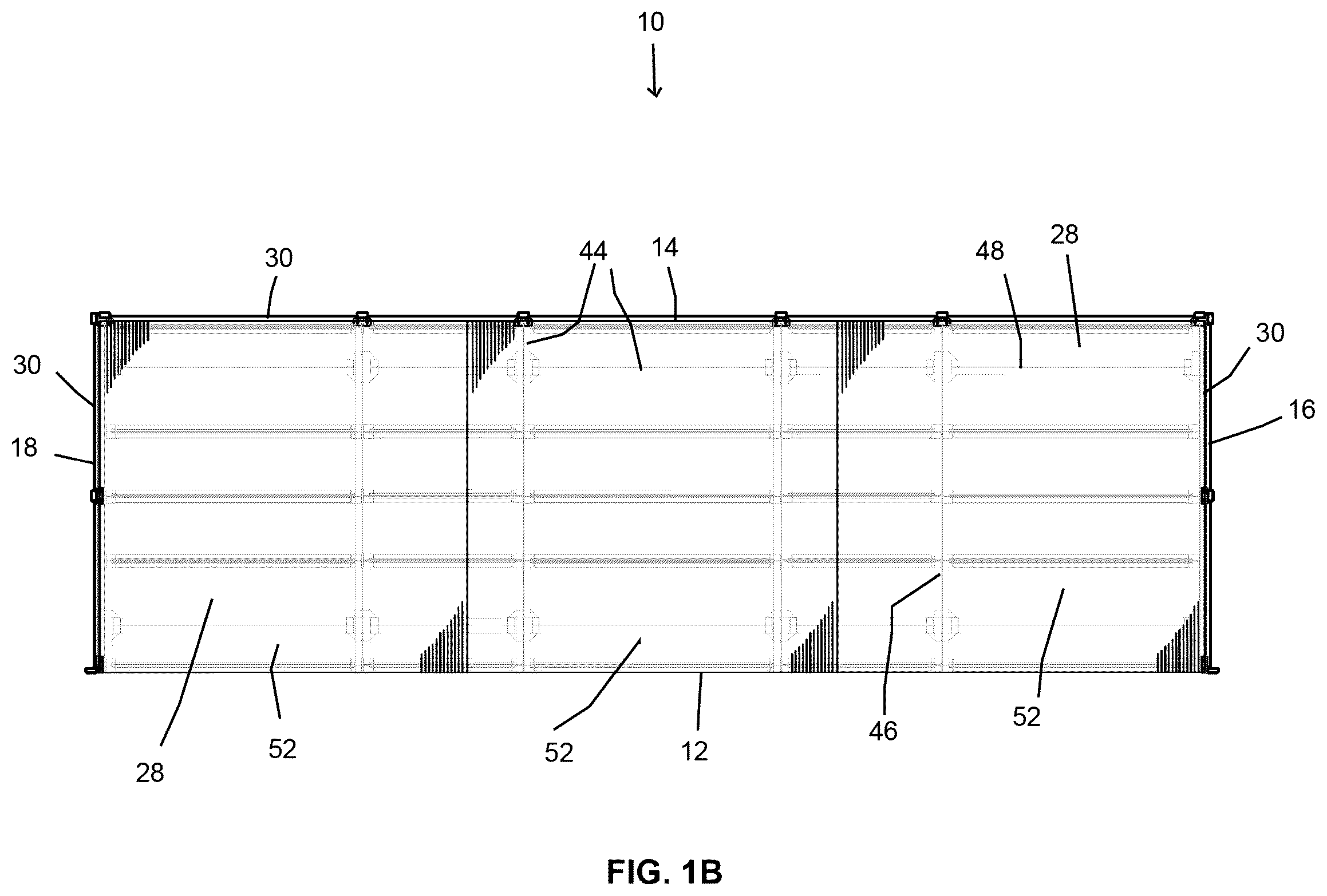 Patent US12480317 Figure 2 – Sidewalk shed