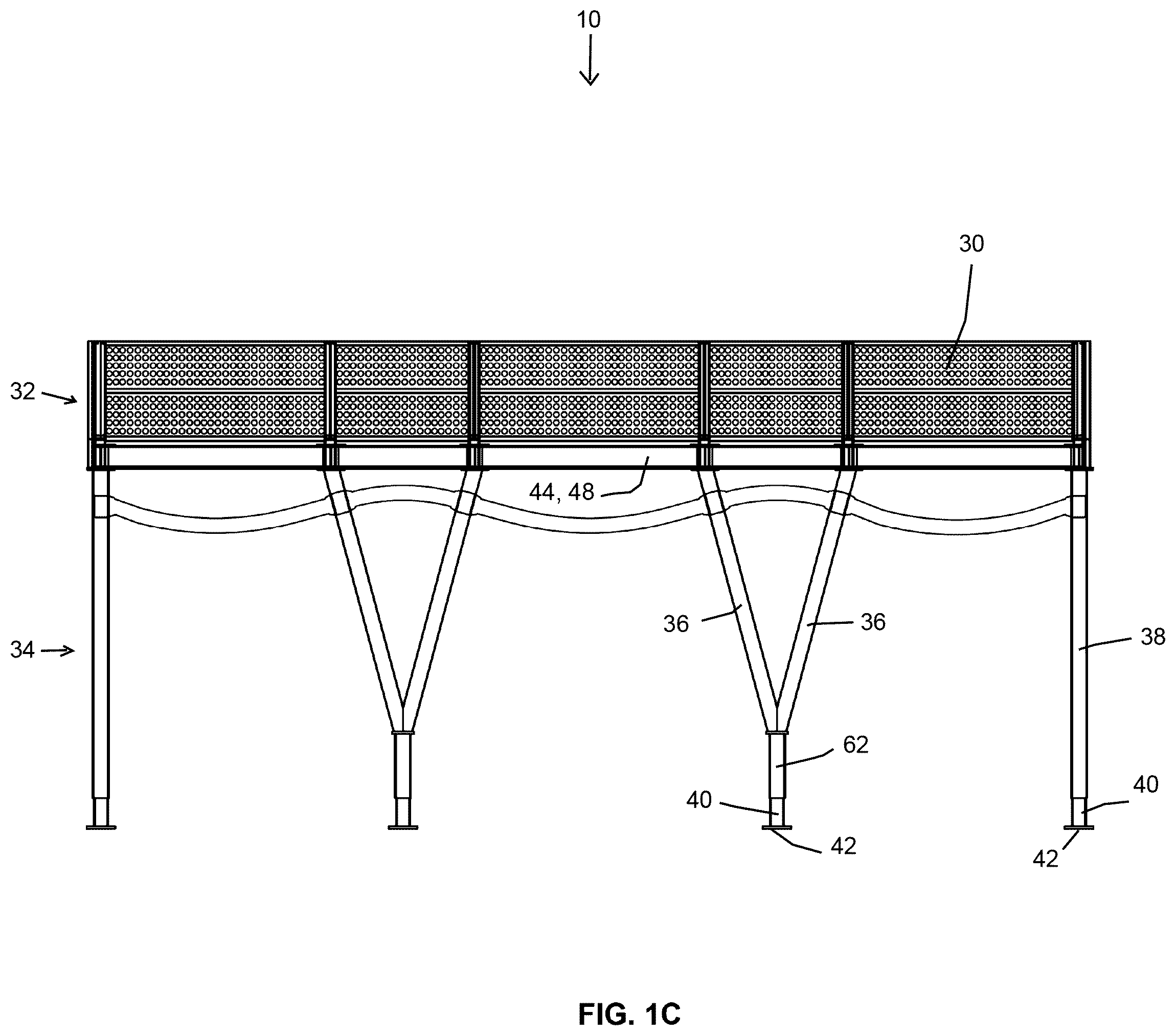 Patent US12480317 Figure 3 – Sidewalk shed