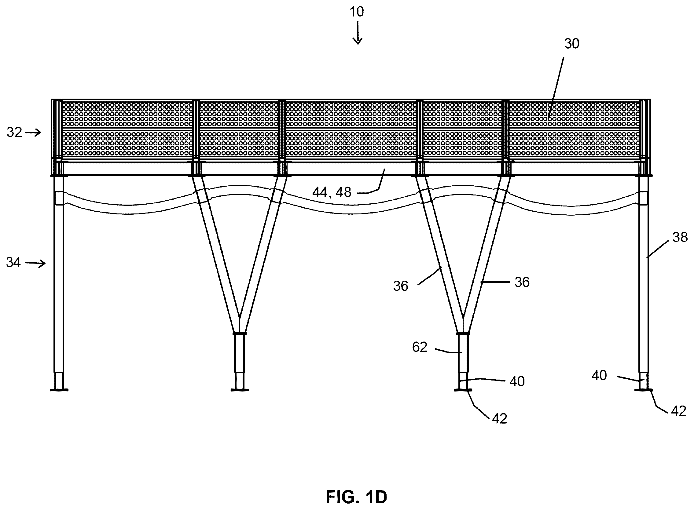 Patent US12480317 Figure 4 – Sidewalk shed