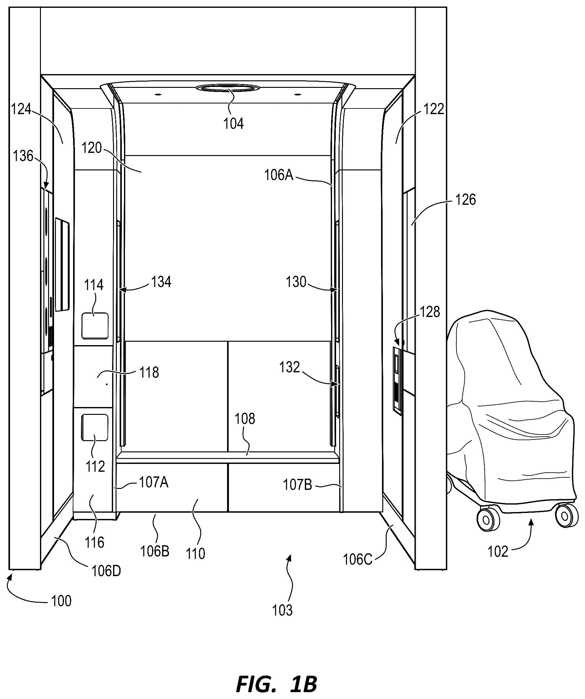 Patent US12480320 Figure 2 – Modular treatment, examination, and waiting station