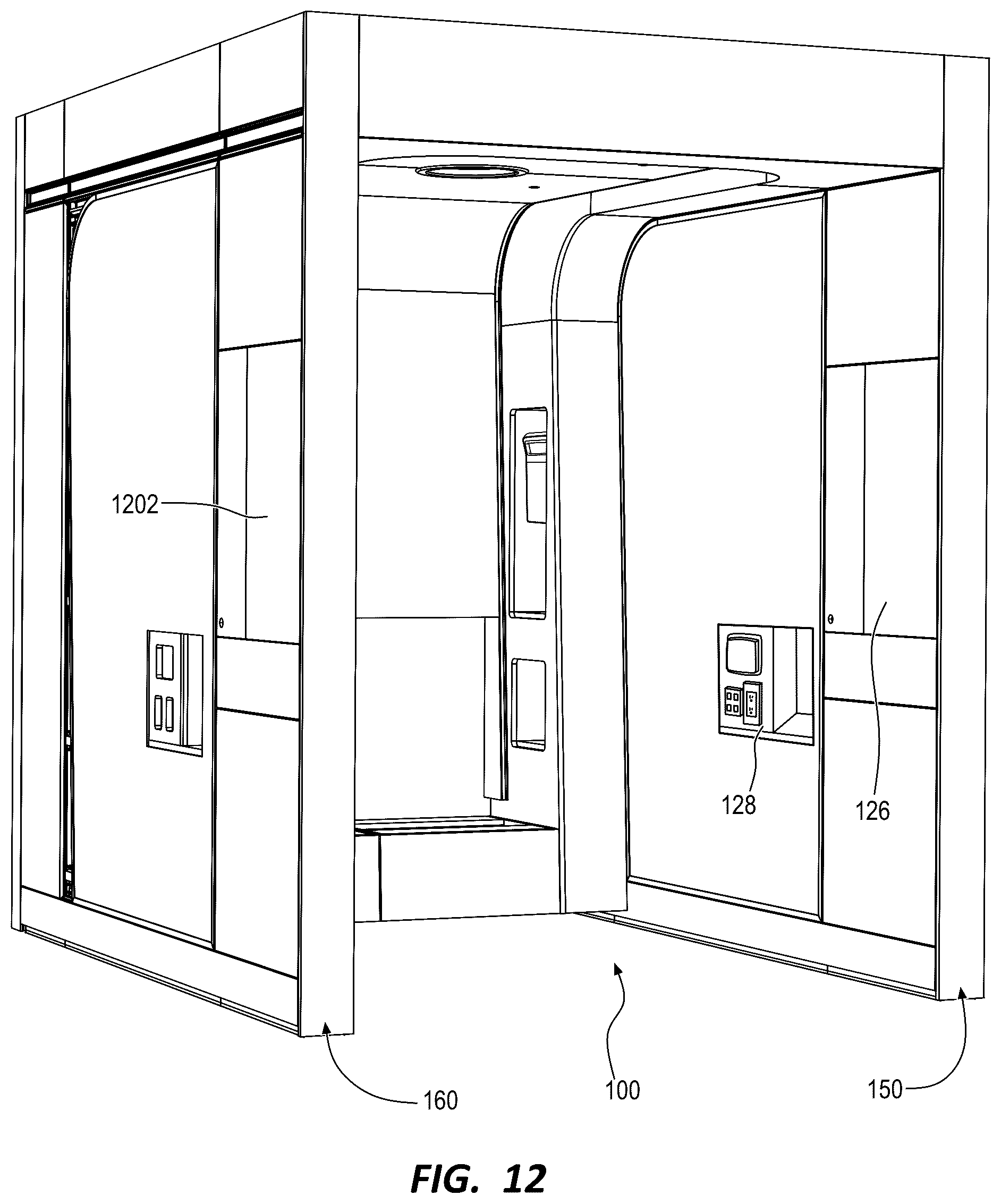 Patent US12480320 Figure 13 – Modular treatment, examination, and waiting station