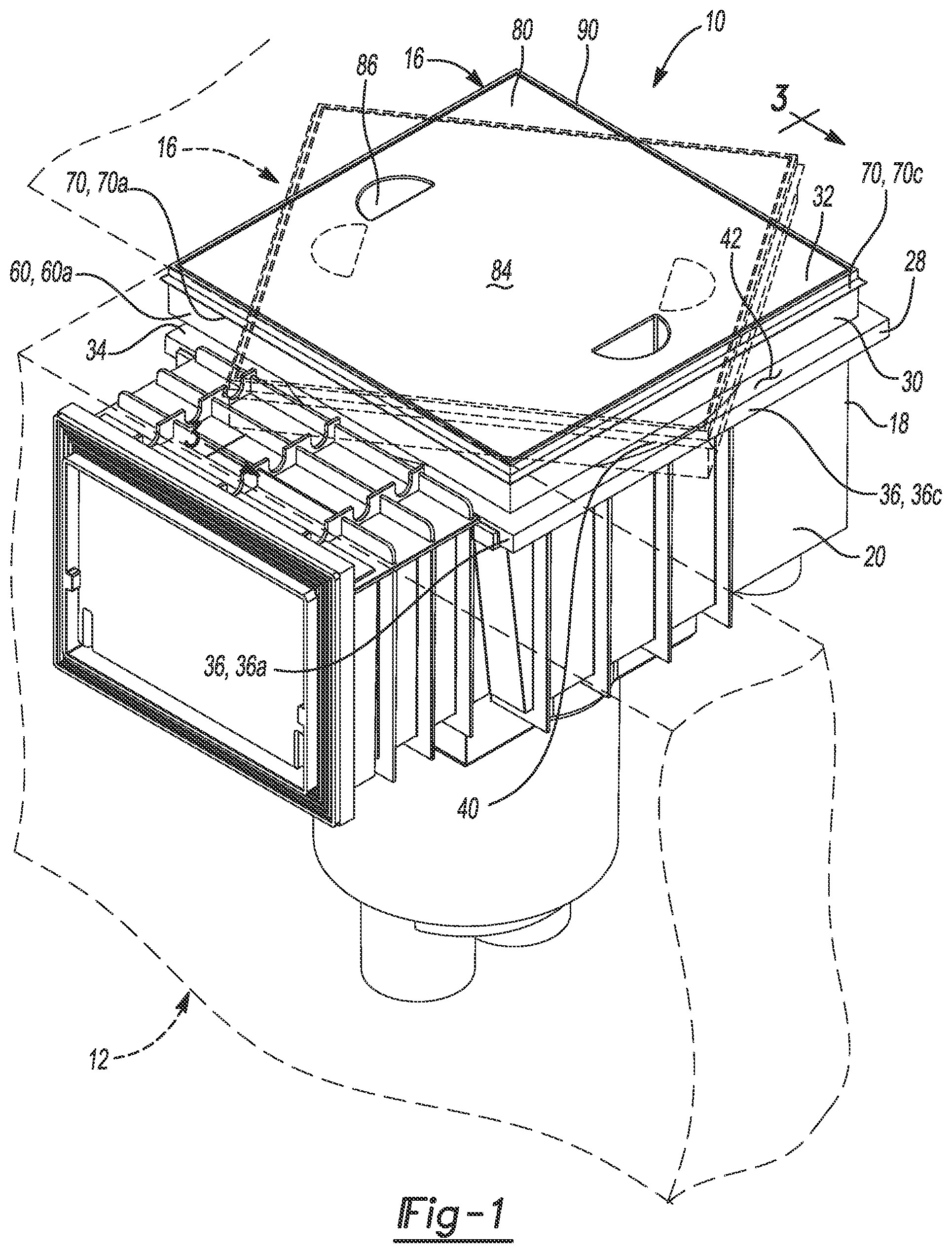 Patent US12480325 Figure 1 – Skimmer cover assembly method