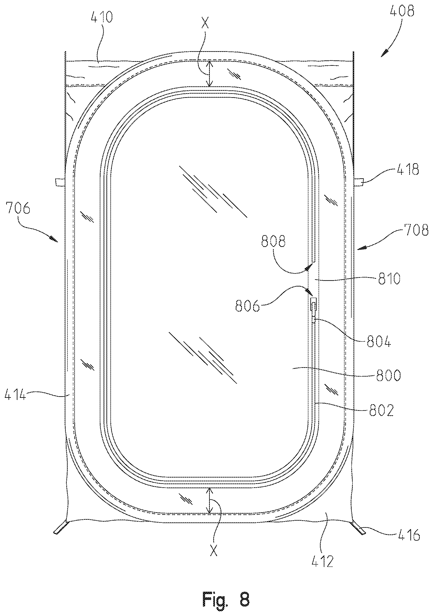 Patent US12480327 Figure 8 – Collapsible enclosure