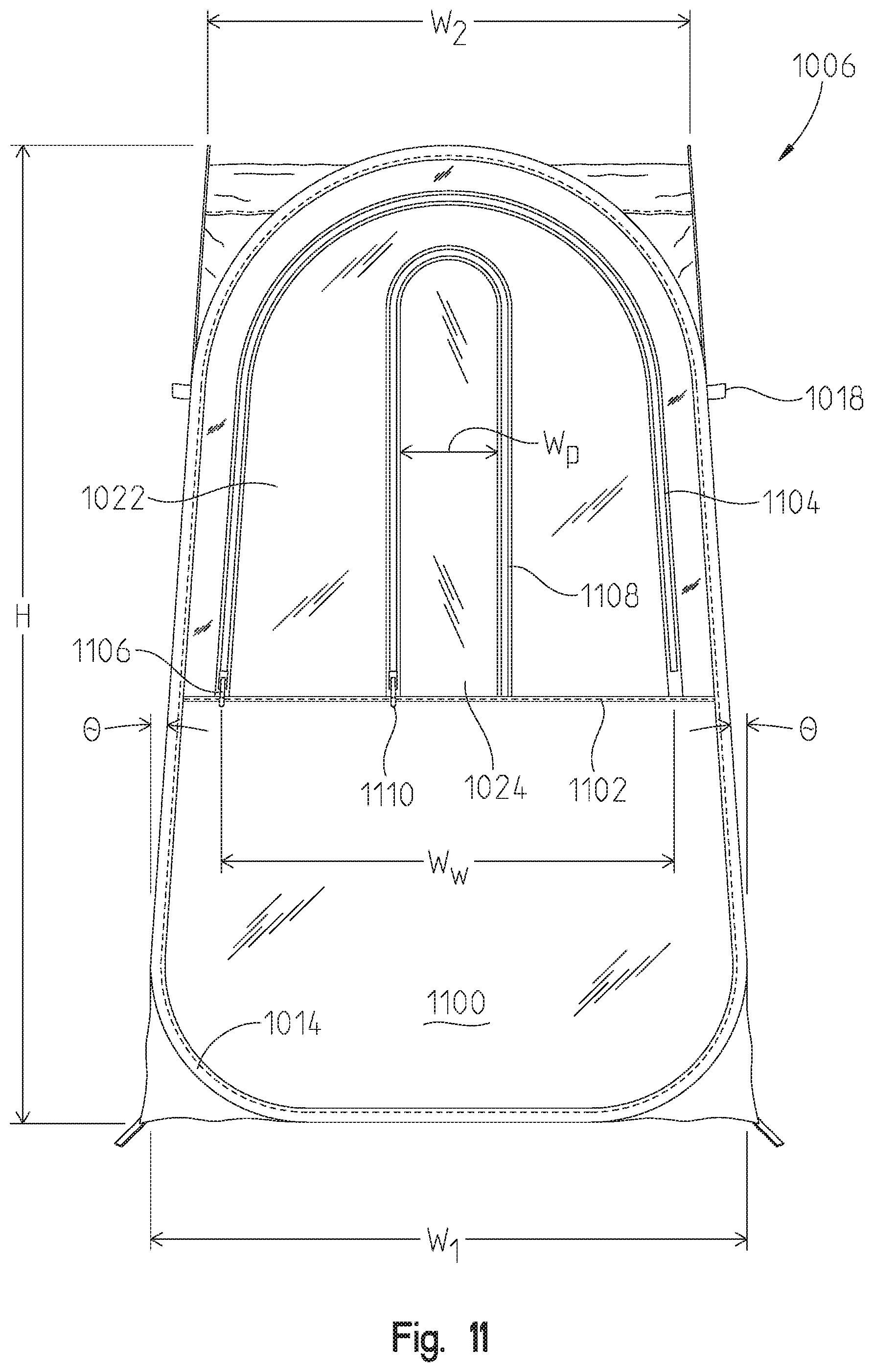 Patent US12480327 Figure 11 – Collapsible enclosure