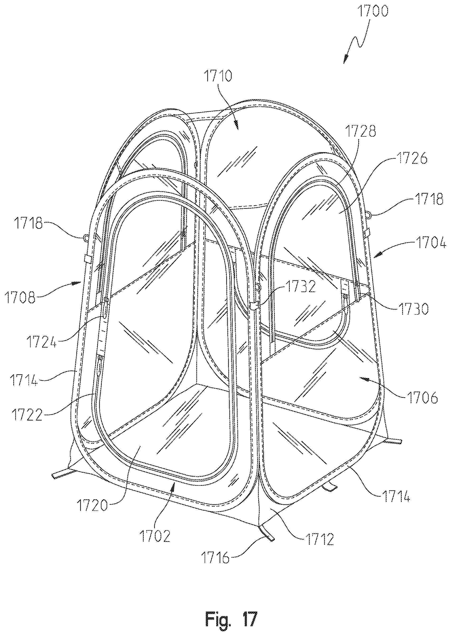 Patent US12480327 Figure 16 – Collapsible enclosure