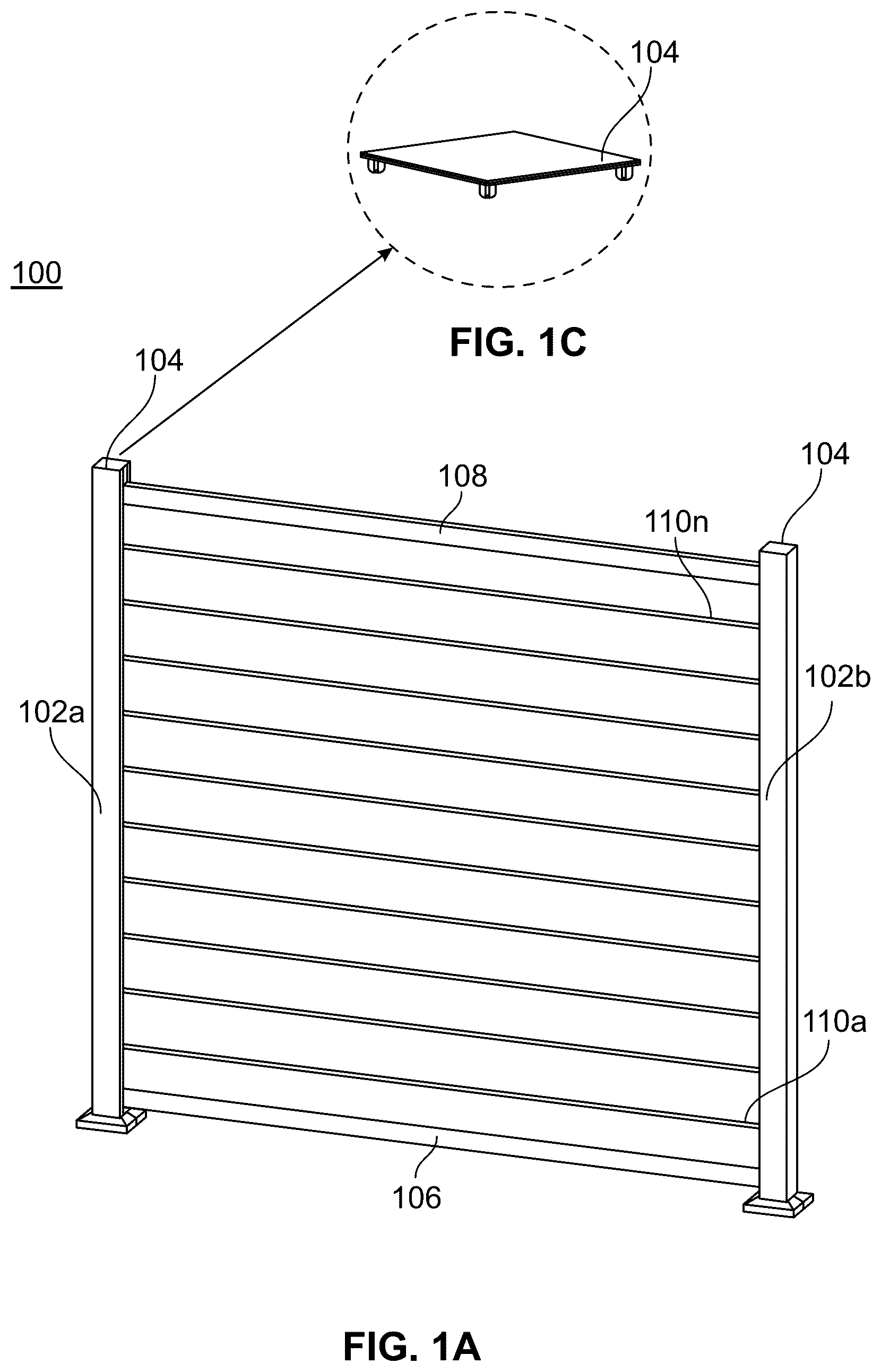 Patent US12480328 Figure 1 – System and method for vertical and horizontal in-fill installation
