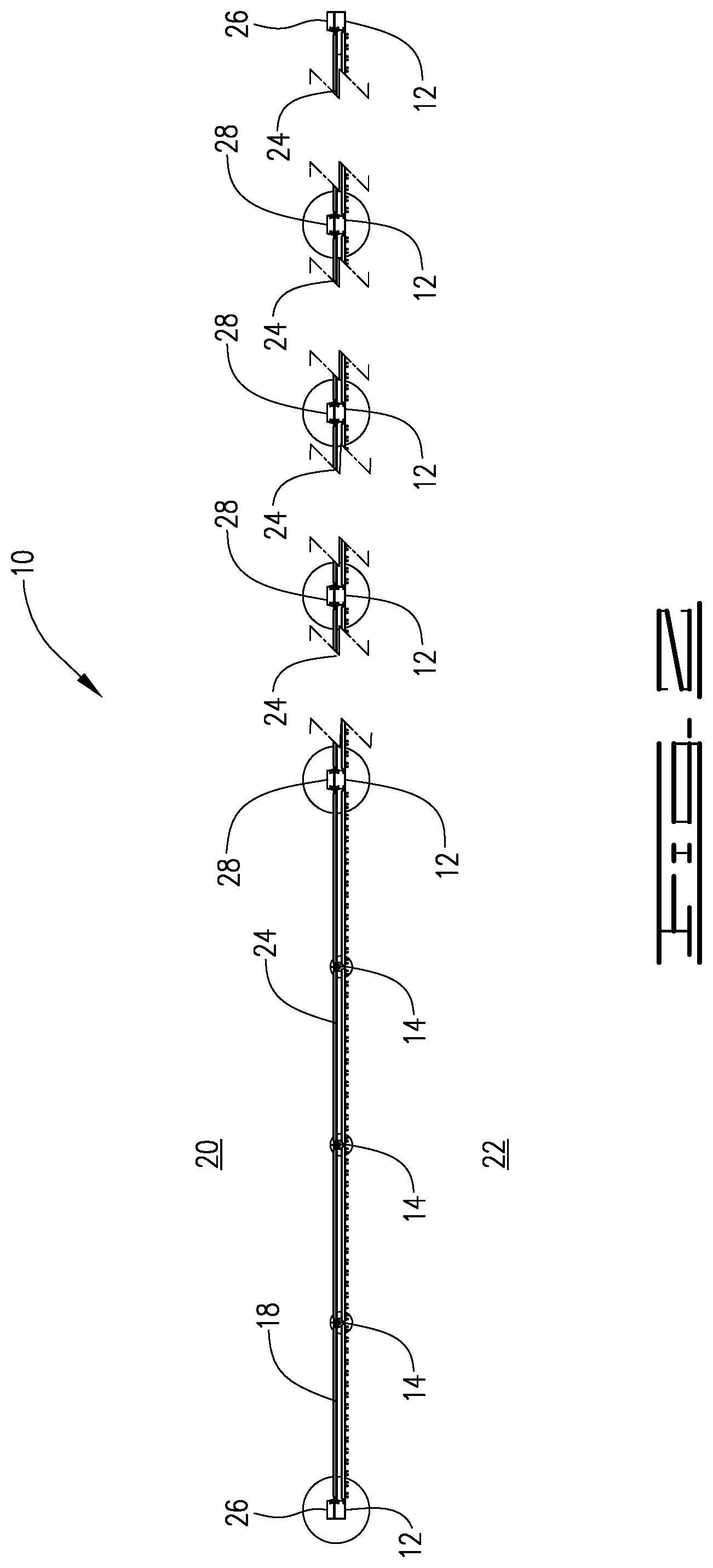 Patent US12480329 Figure 2 – Cable-reinforced barrier