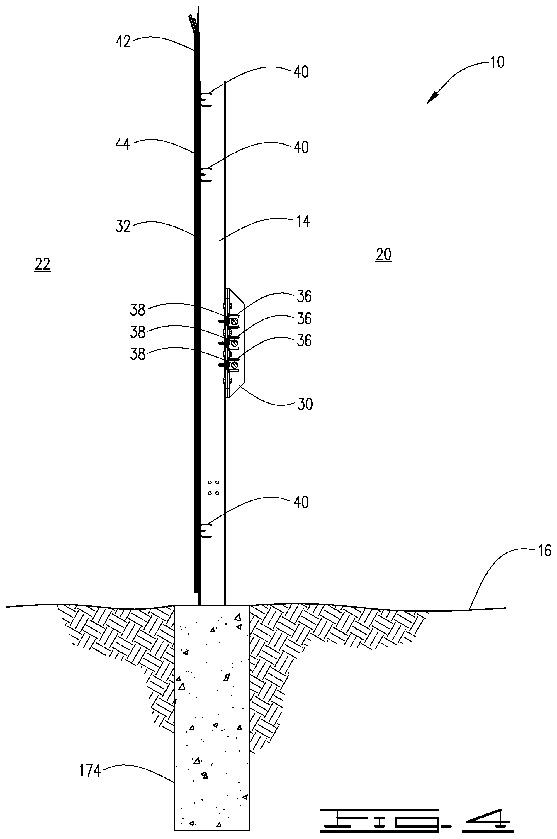 Patent US12480329 Figure 4 – Cable-reinforced barrier