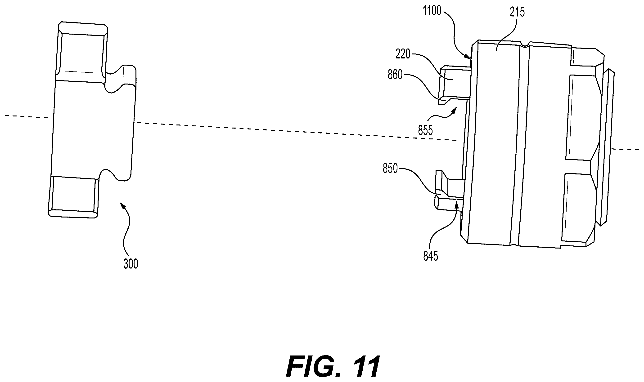 Patent US12480331 Figure 11 – Shear pin latch receptacle assembly for aircraft doors