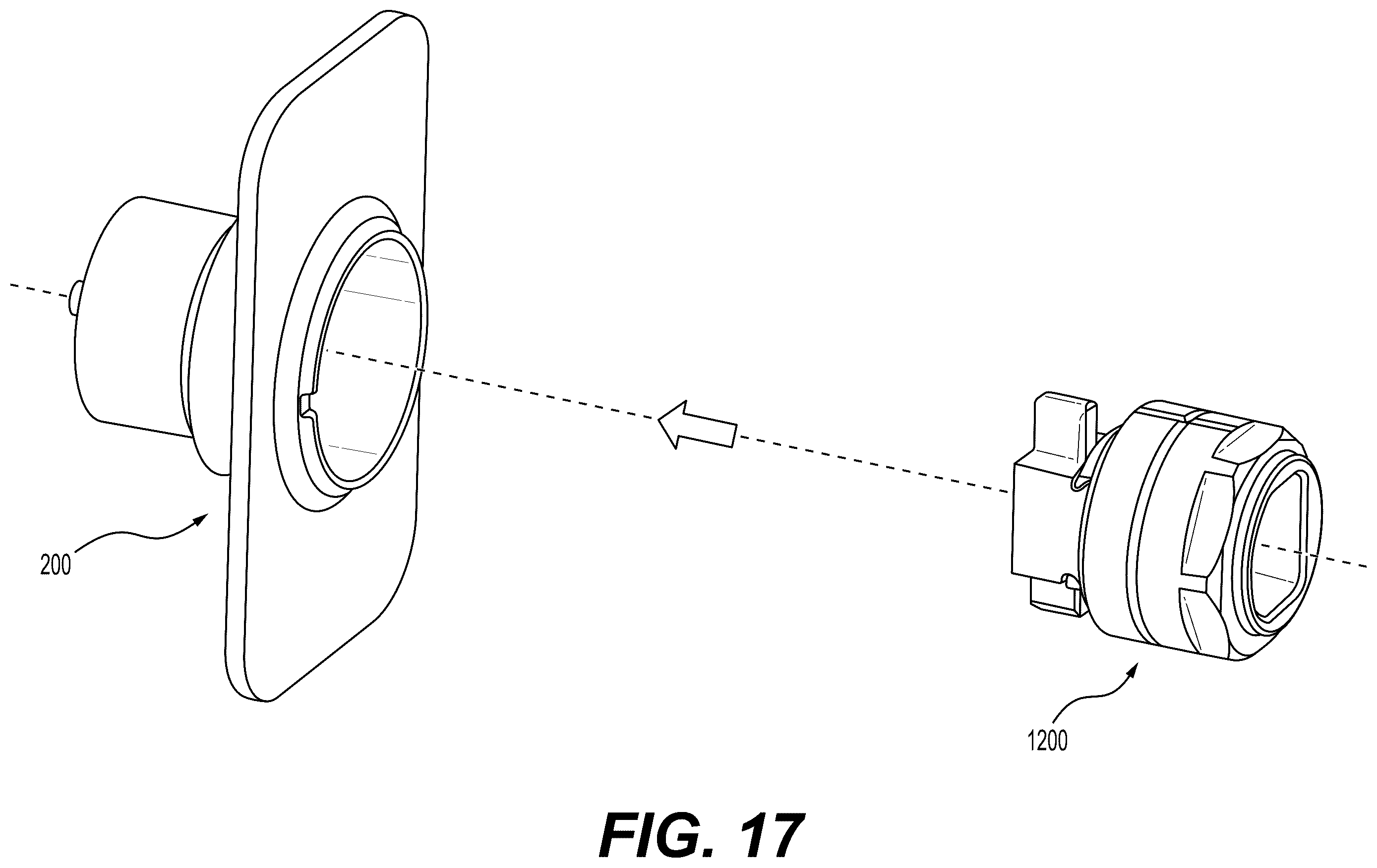 Patent US12480331 Figure 16 – Shear pin latch receptacle assembly for aircraft doors