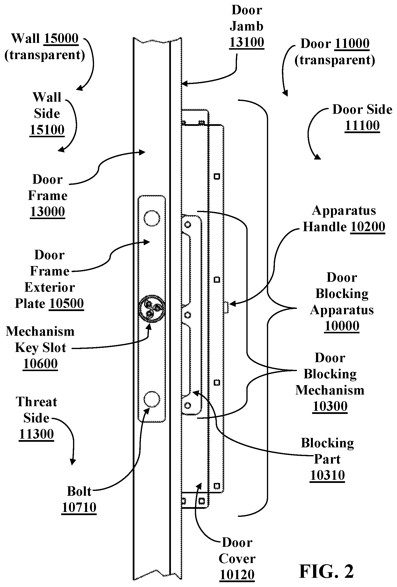 Patent US12480332 Figure 3 – Systems and methods for preventing the opening of a door by unauthorized personnel