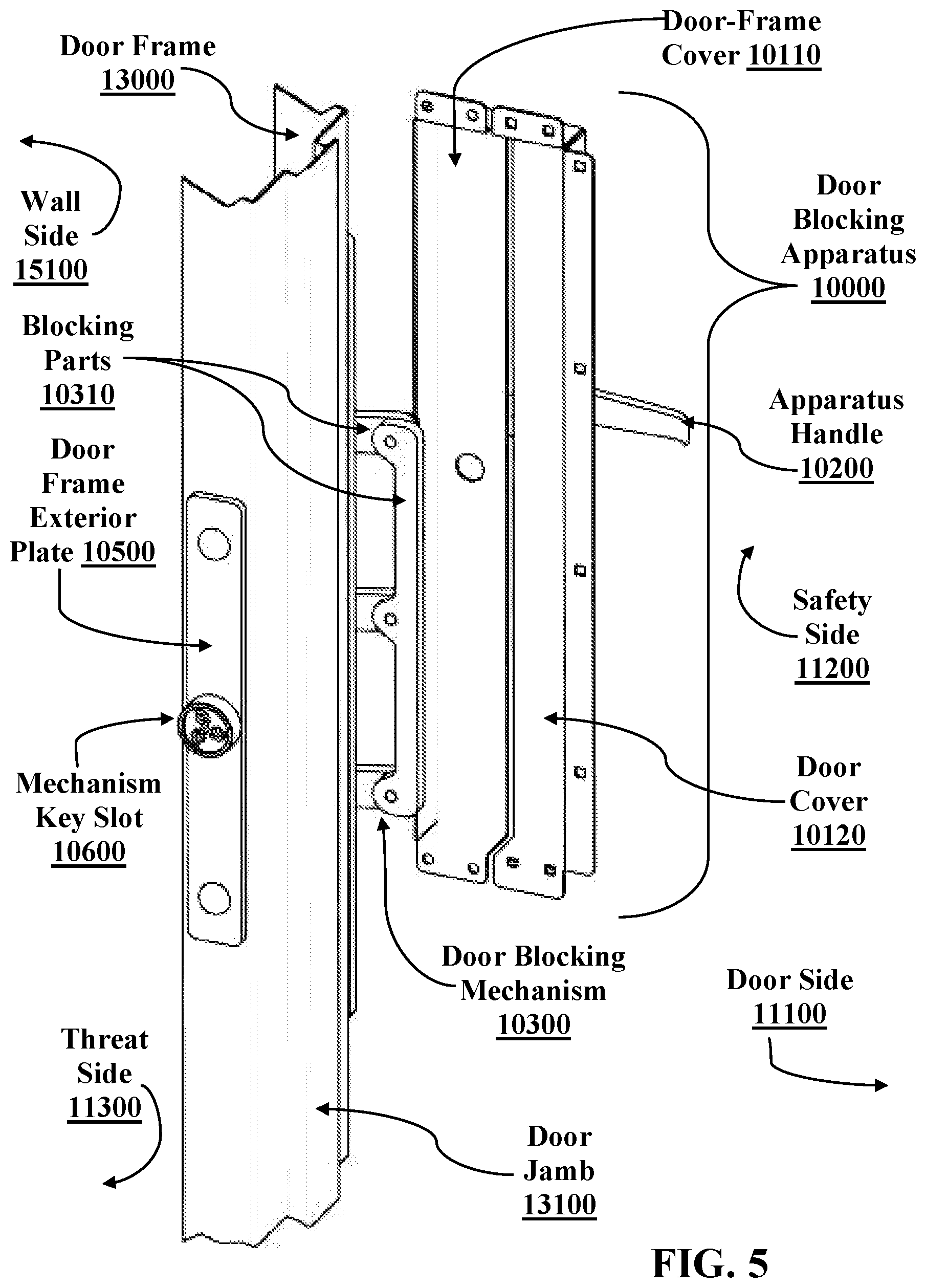 Patent US12480332 Figure 8 – Systems and methods for preventing the opening of a door by unauthorized personnel