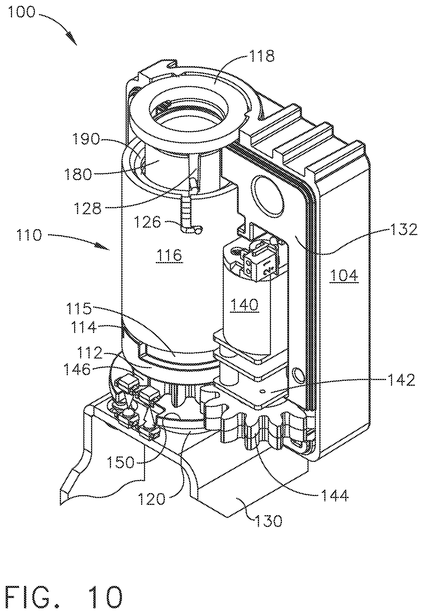Patent US12480333 Figure 10 – Electronic lockbox
