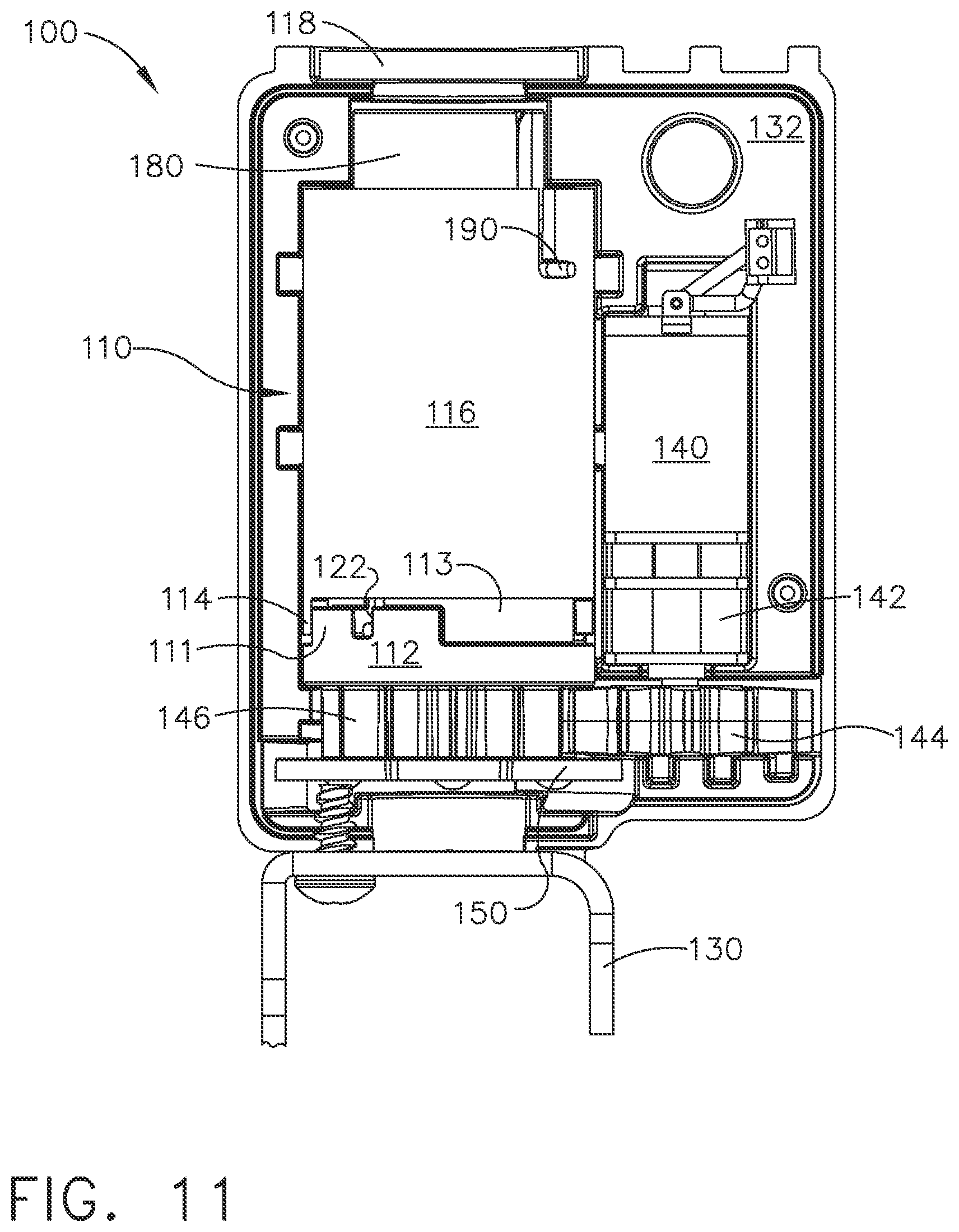 Patent US12480333 Figure 11 – Electronic lockbox