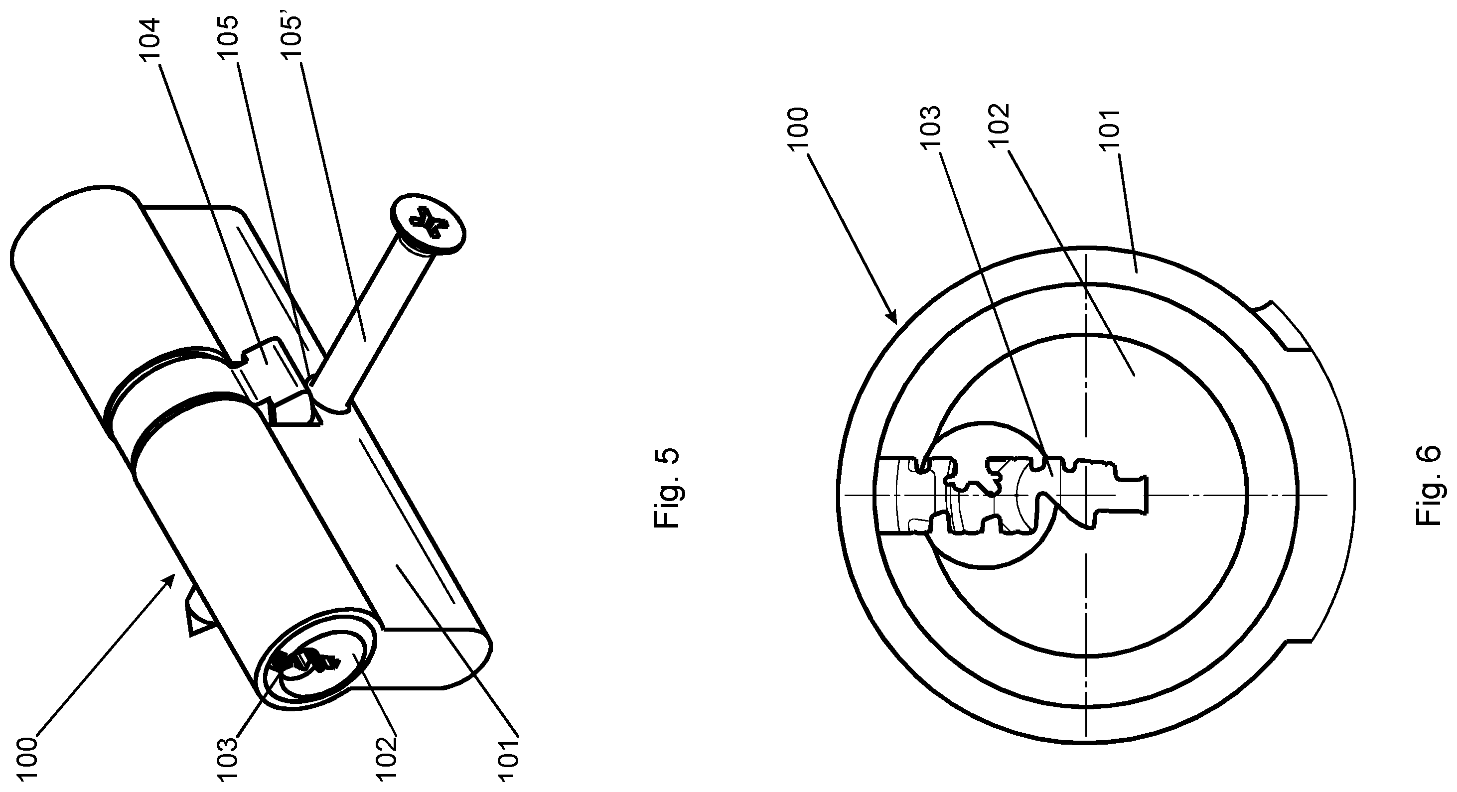 Patent US12480334 Figure 5 – Flat key for a locking cylinder
