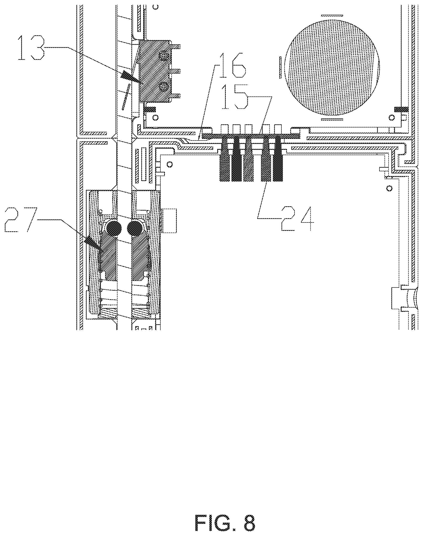 Patent US12480340 Figure 8 – Locator for cable lock