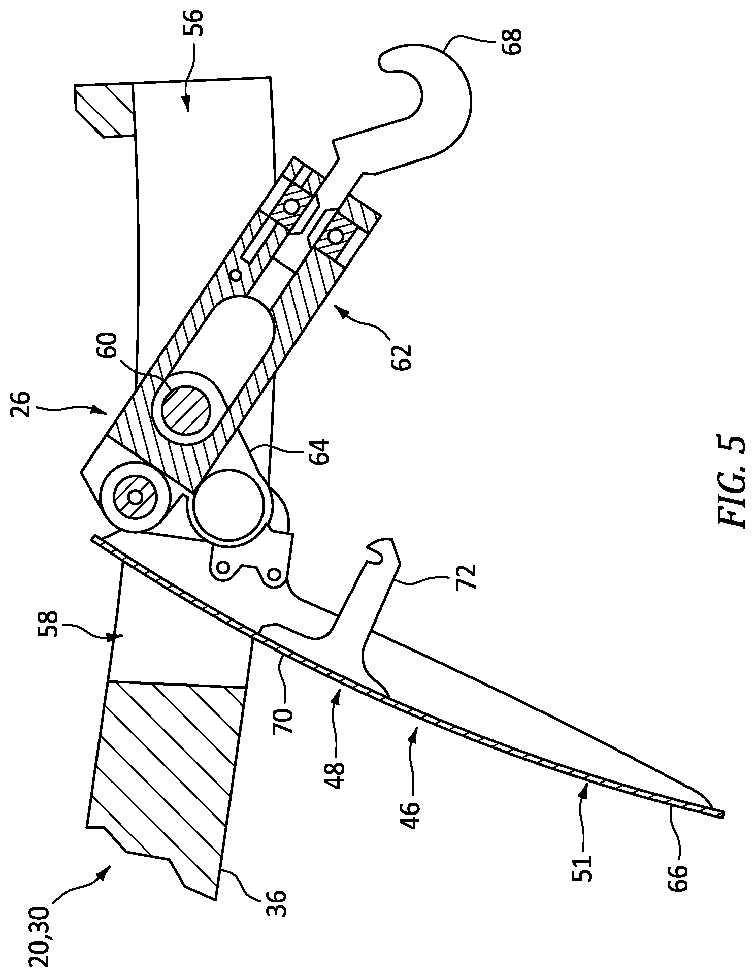 Patent US12480342 Figure 4 – Aircraft latch assembly with lock