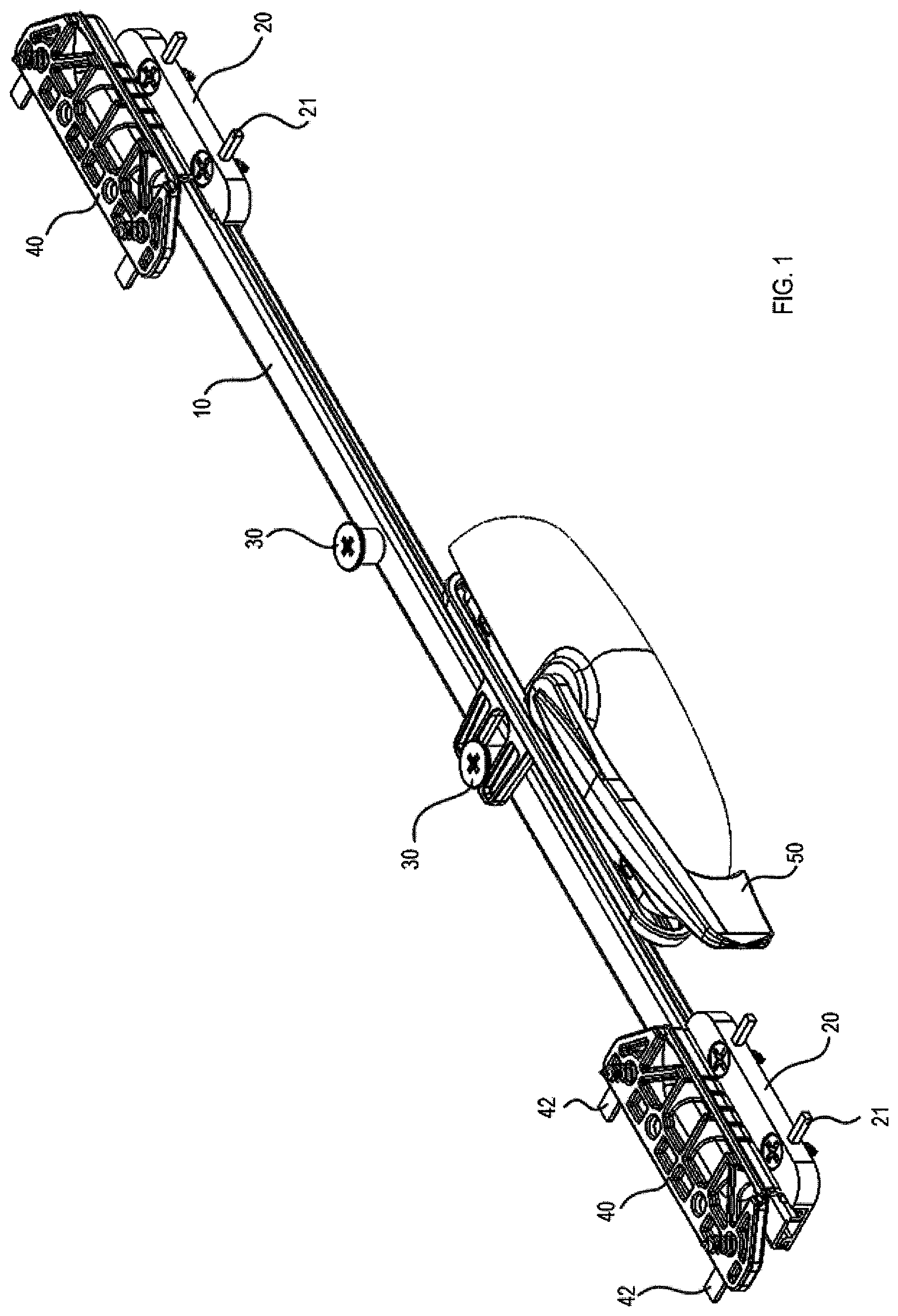 Patent US12480343 Figure 1 – Casement window lock bar